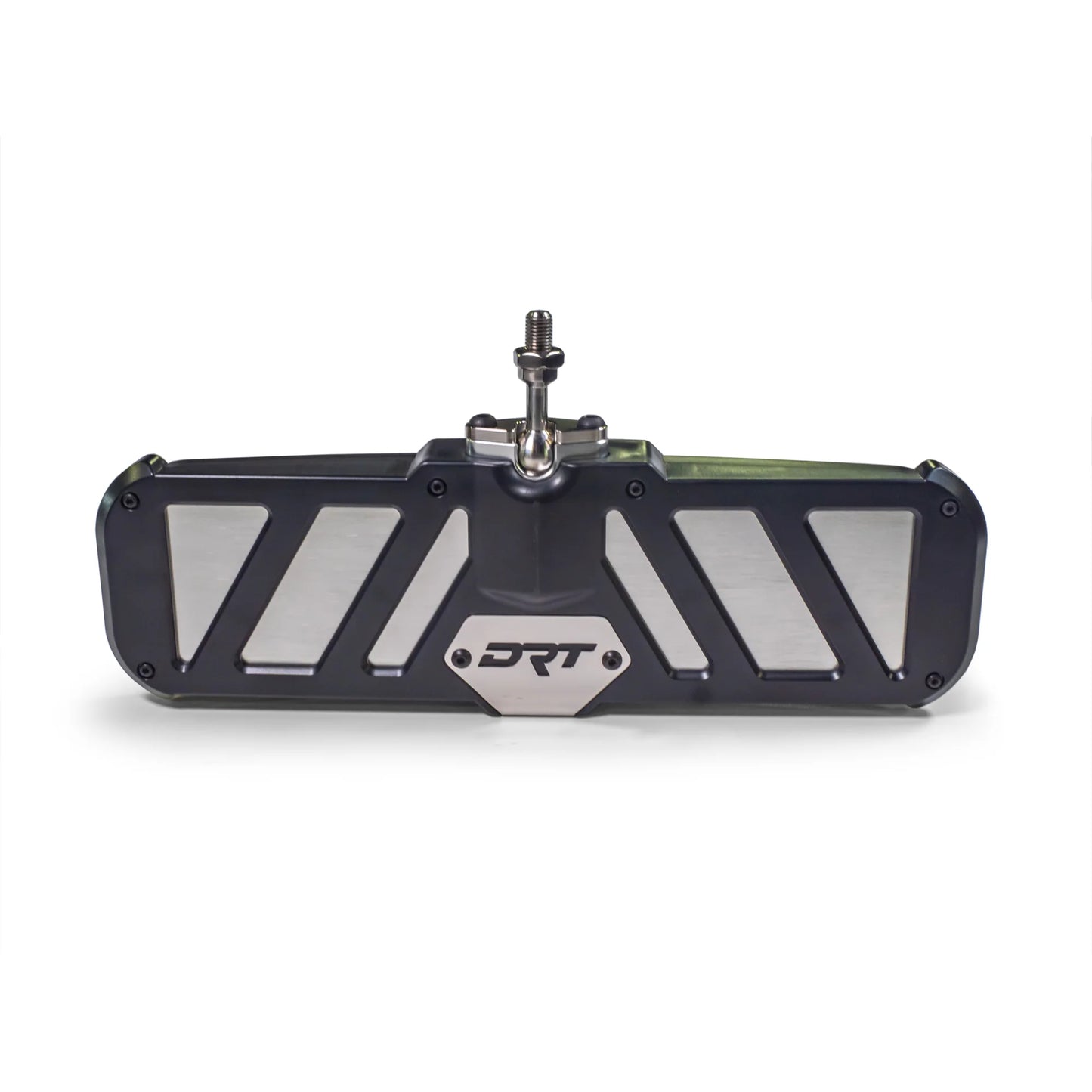 Black and silver metal product with 'DRT' branding on a white background