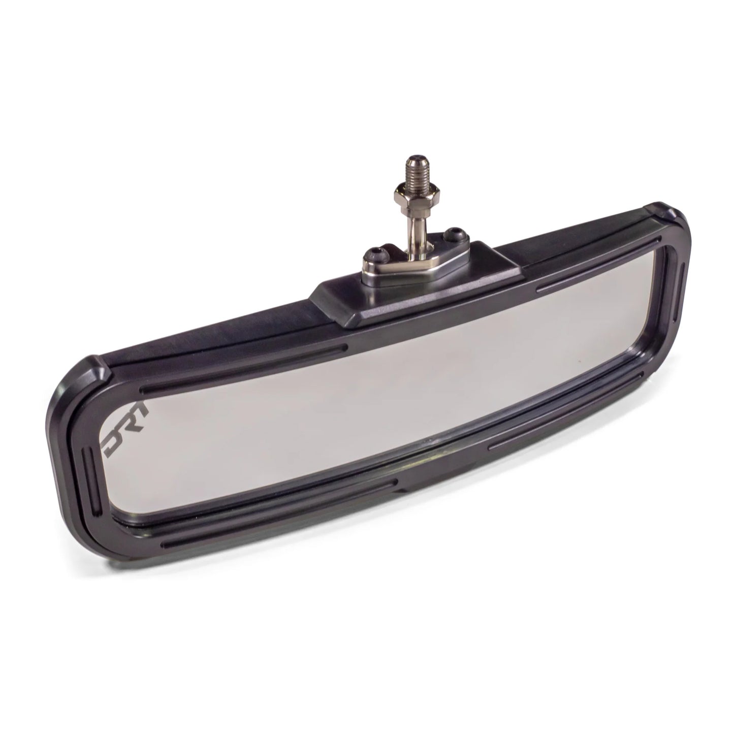 Car interior mirror with a black frame on a white background
