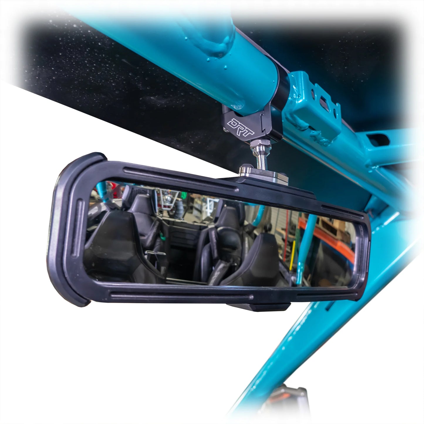 DRT TACTICAL CONVEX CENTER UTV MIRROR W CLAMP mounted