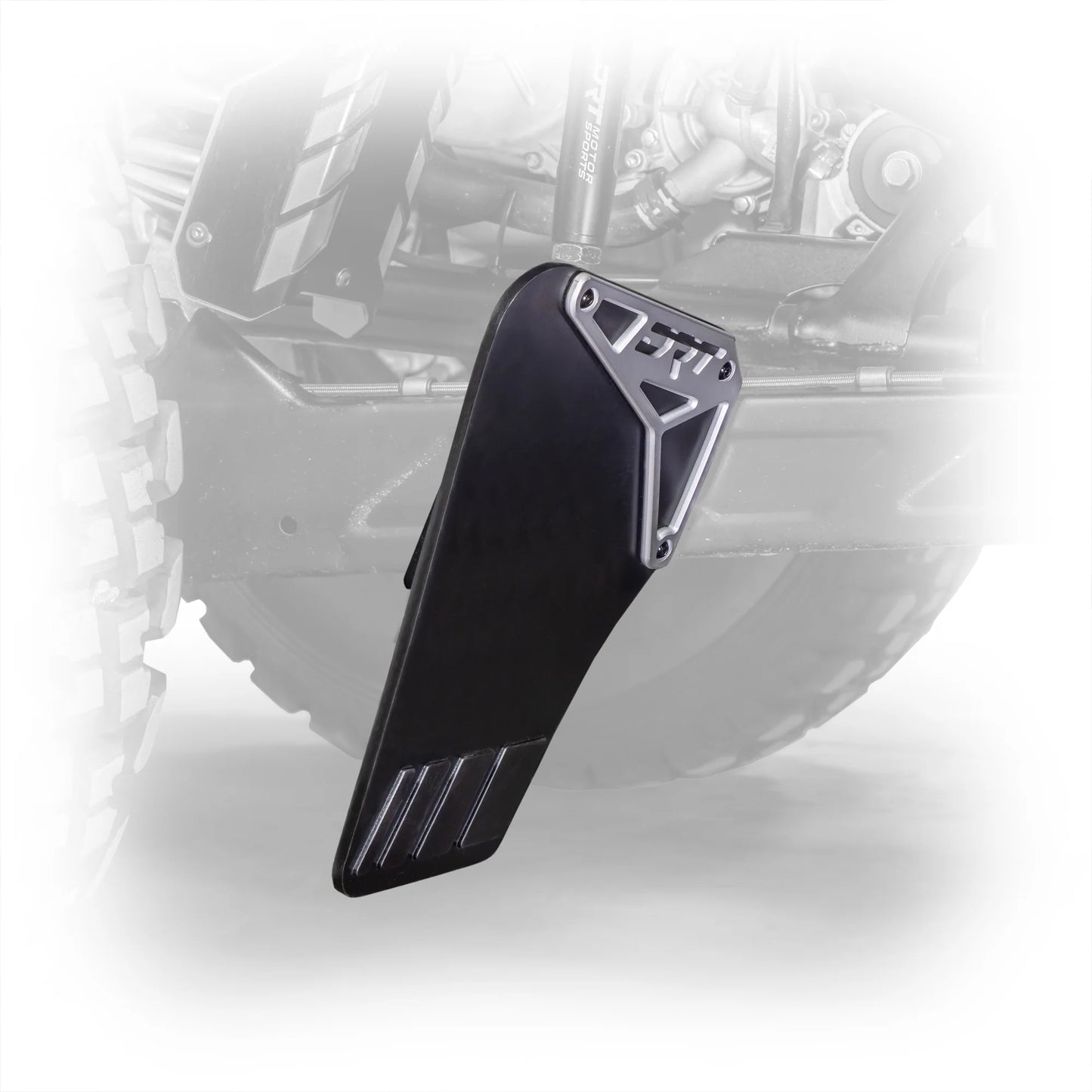 DRT Billet Aluminum Extended Rear Mud Rock Flap Guards Guard POLARIS PRO XP XP4 2020+ Mounted Front View