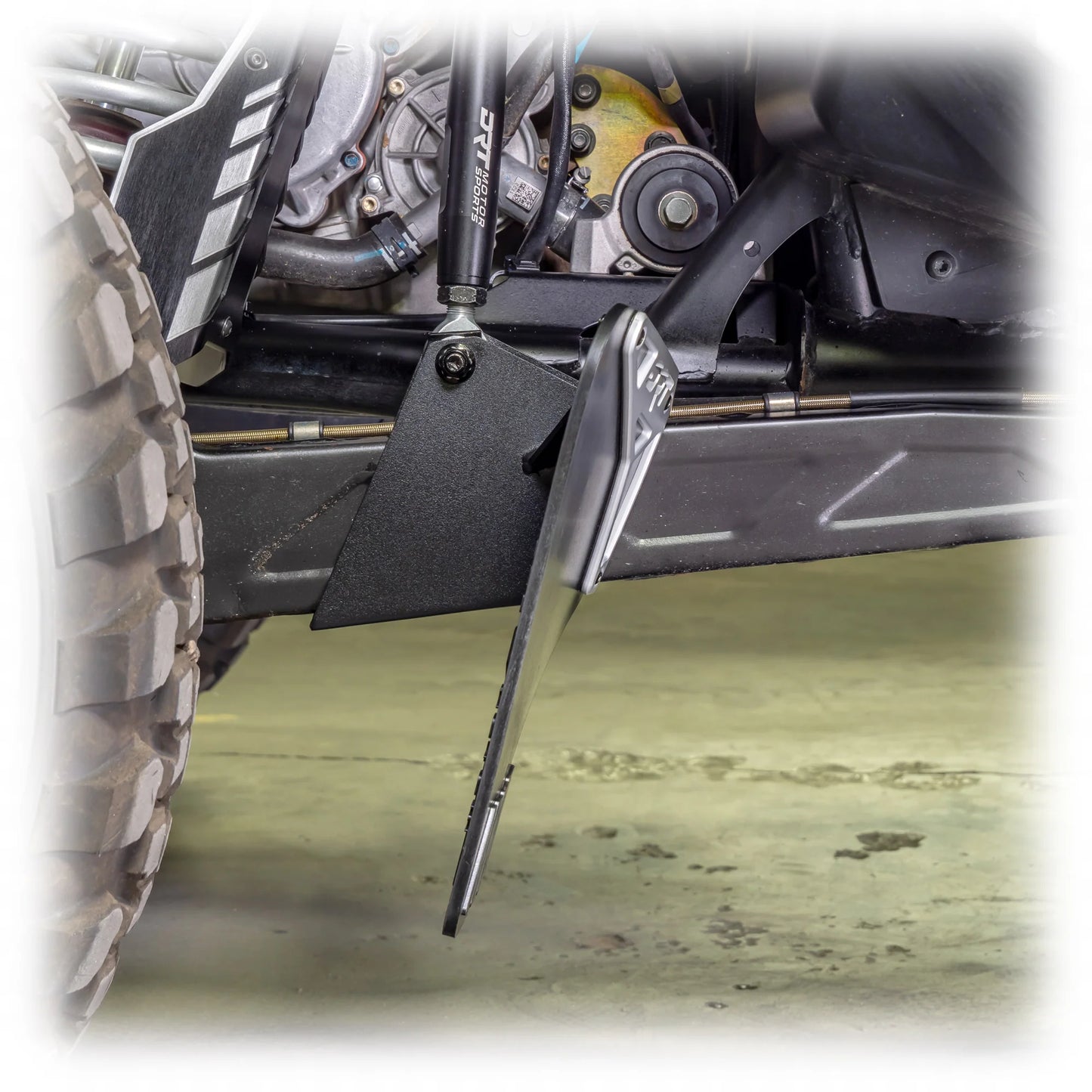 DRT Billet Aluminum Extended Rear Mud Rock Flap Guards Guard POLARIS PRO XP XP4 2020+ Mounted Side View