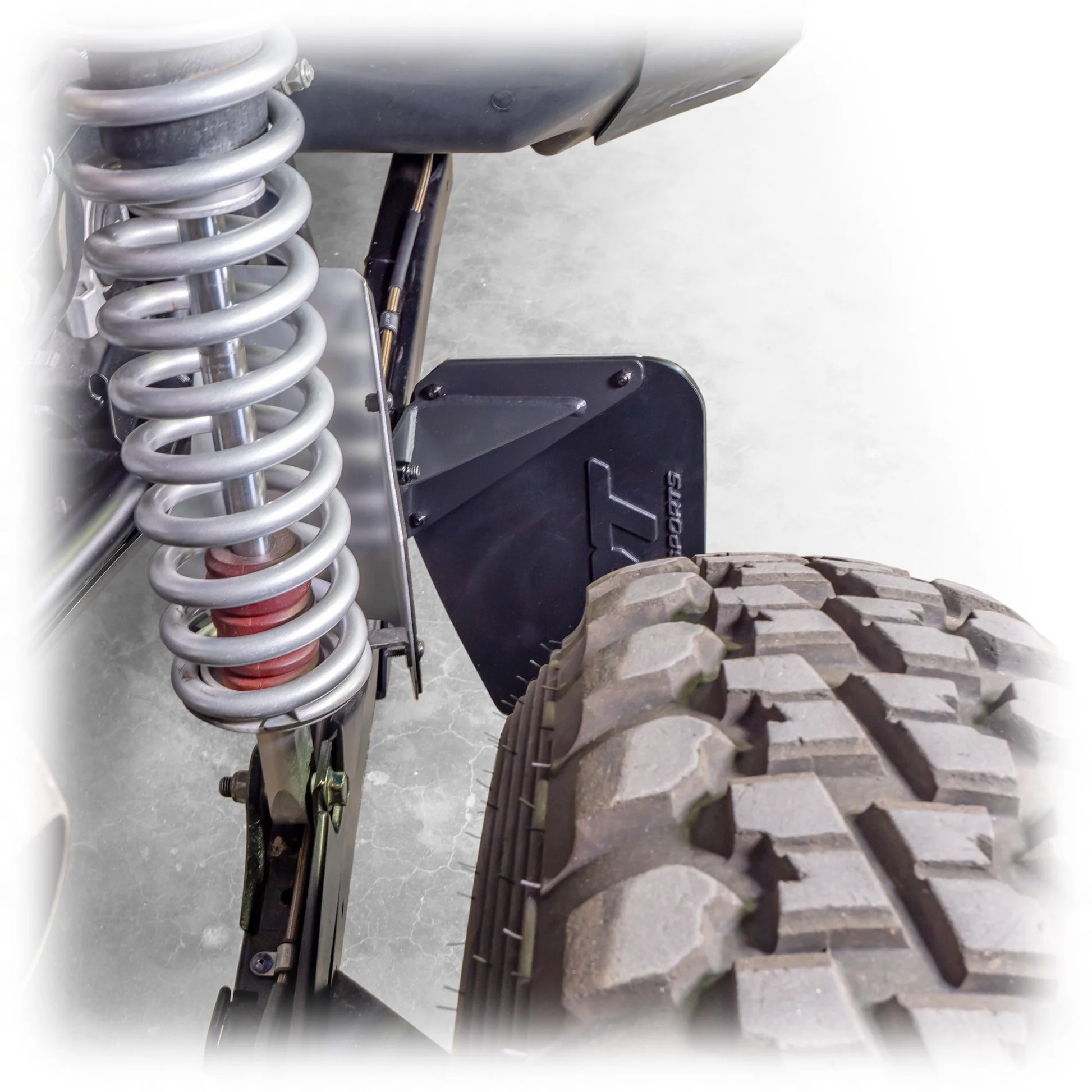 DRT Billet Aluminum Extended Rear Mud Rock Flap Guards Guard POLARIS PRO XP XP4 2020+ Rear View