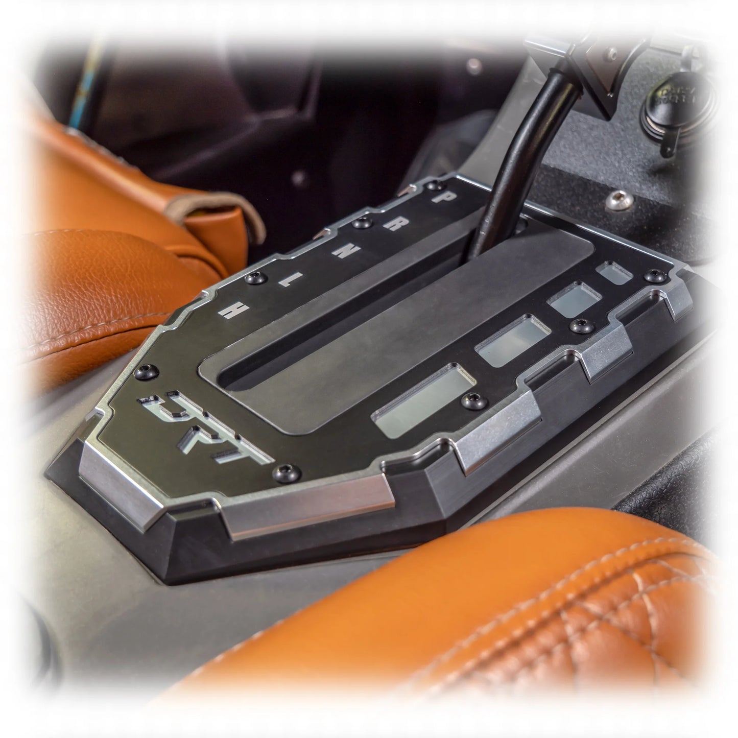 DRT Billet Aluminum Shift Shifter Gate Polaris RZR PRO XP PRO R TURBO R PRO S Installed Passenger Side View