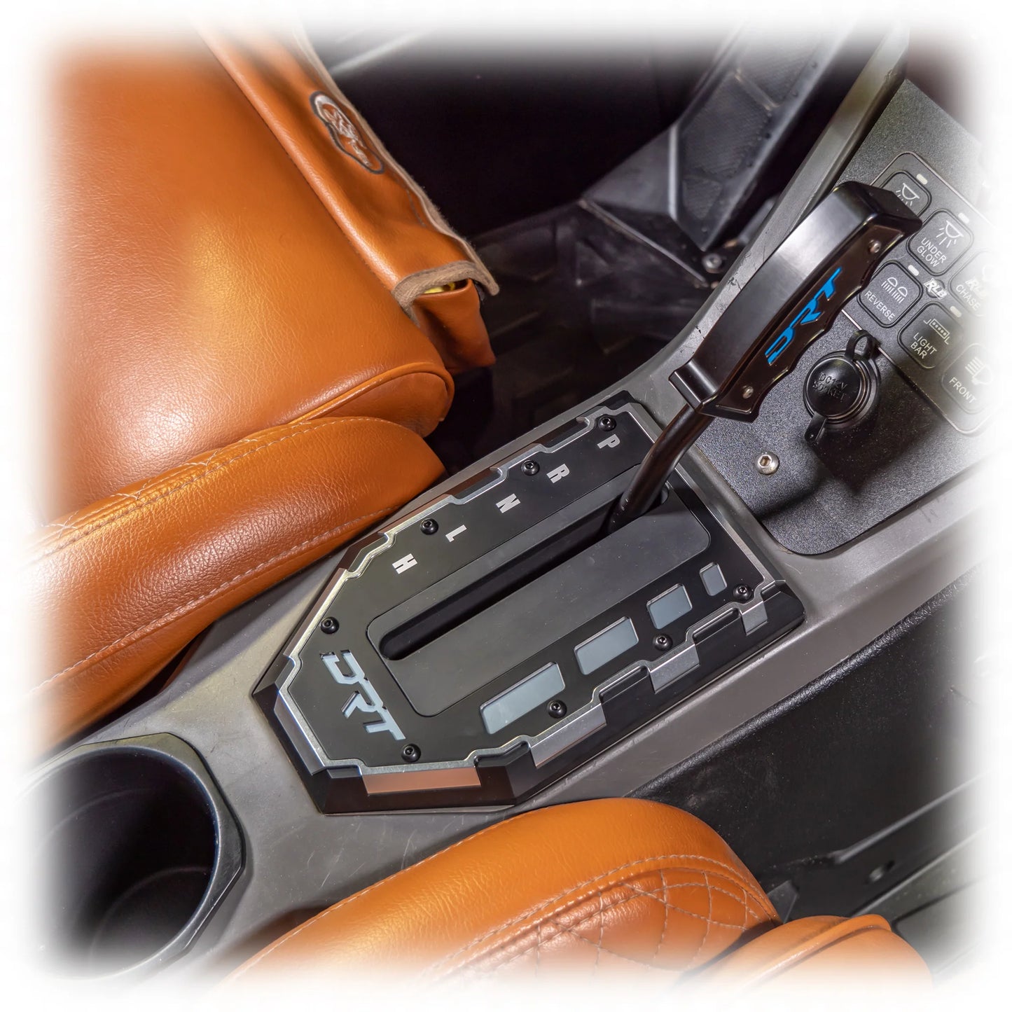 DRT Billet Aluminum Shift Shifter Gate Polaris RZR PRO XP PRO R TURBO R PRO S Installed Top View