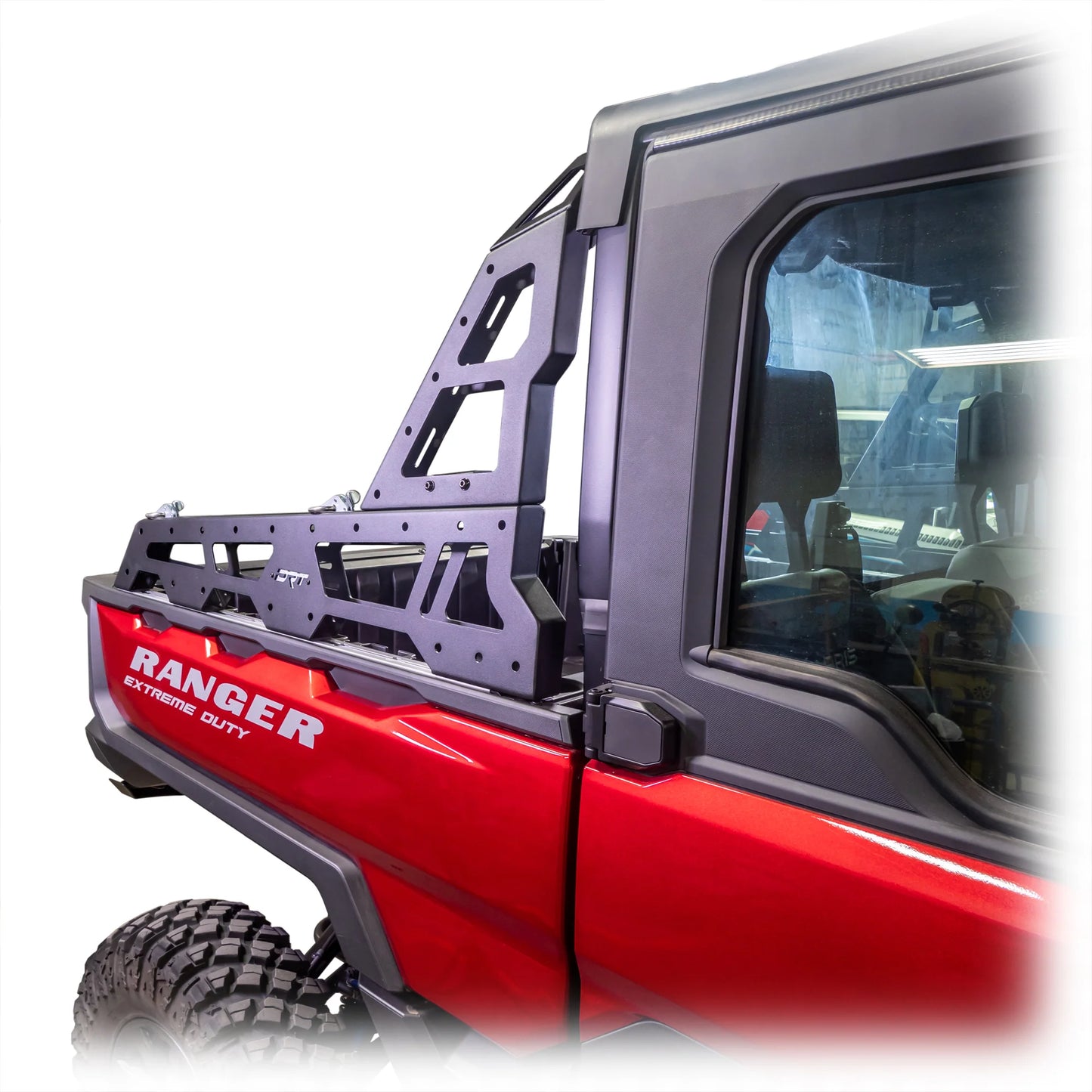 DRT Rear Bed Chase Rack Storage System POLARIS RANGER XD 1500 2024+ side front view