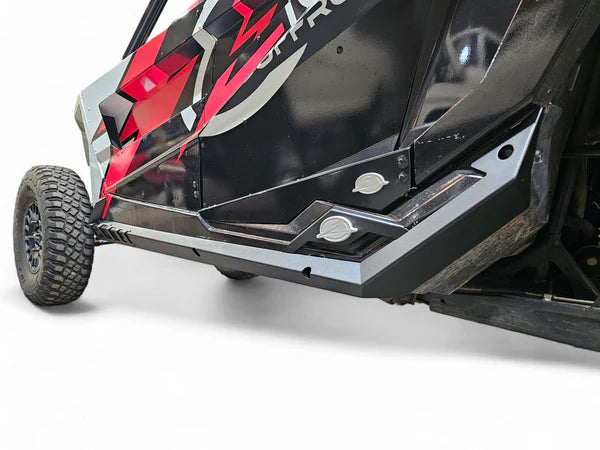 EOD VOLT ROCK SLIDERS GUARDS RAILS POLARIS RZR PRO XP PRO R TURBO R FOUR SEAT mounted rear drivers
