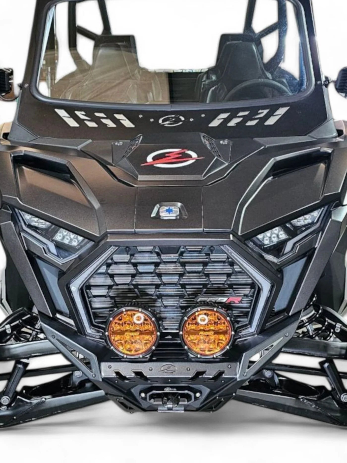 ELEKTRIC OFFROAD VOLT FRONT WINCH BUMPER POLARIS RZR PRO R TURBO R PRO S 2022+ front top