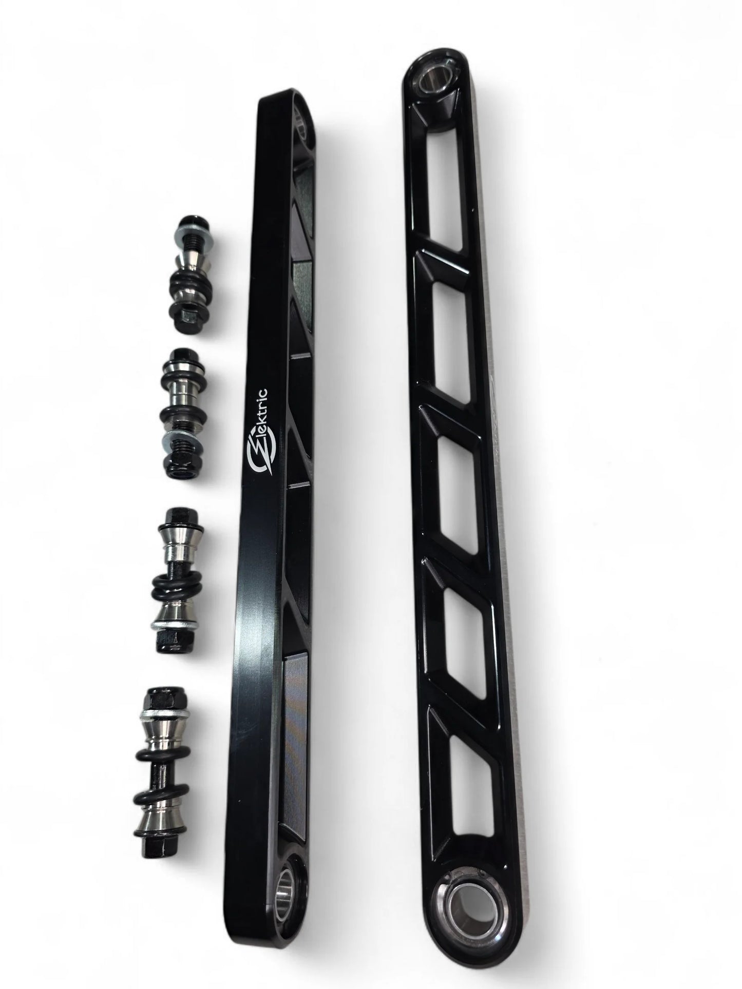 Elektric Offroad Sway bar links with hardware on white background