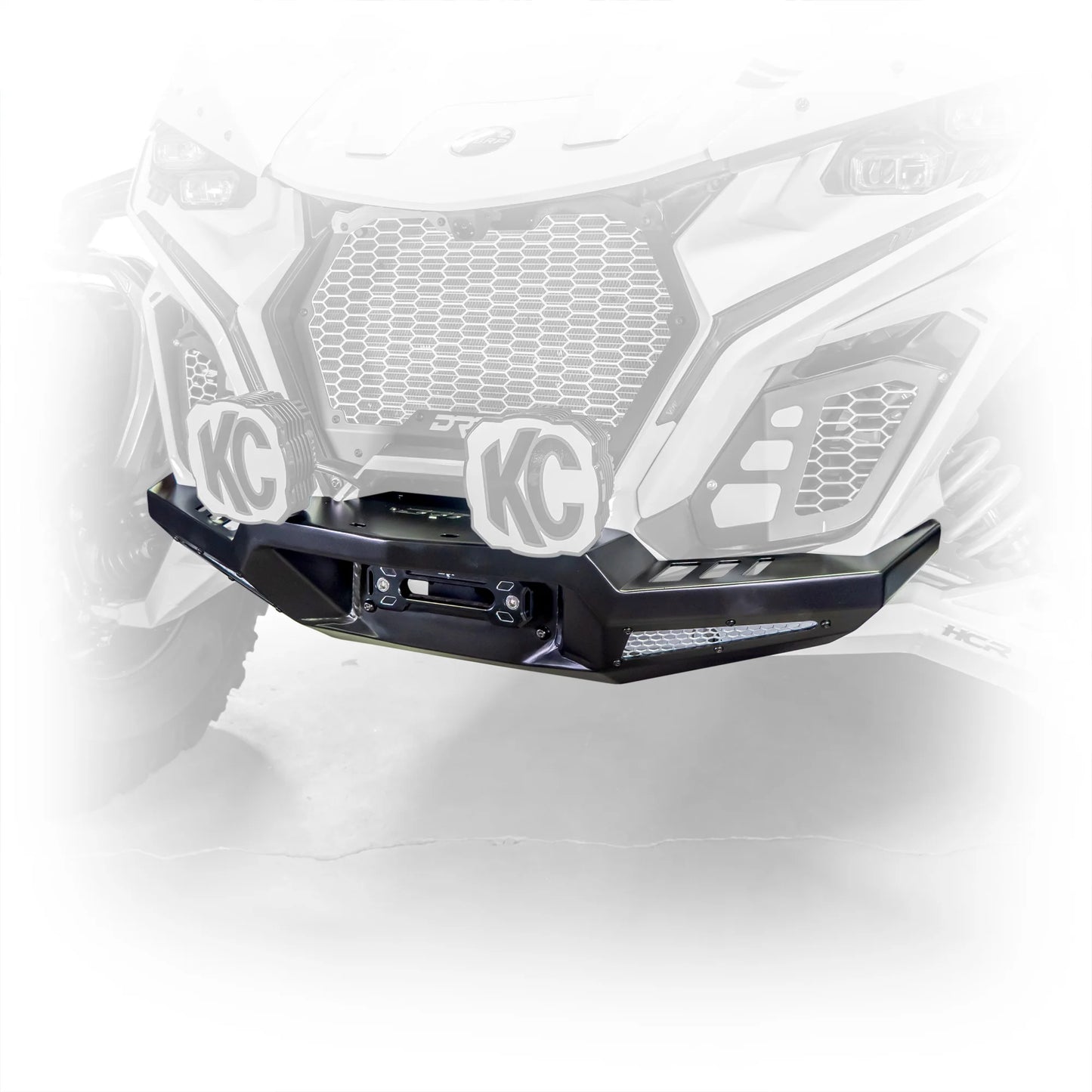 DRT Front Winch Bumper Guard W Mesh Inserts Black Fits: CAN-AM MAVERICK R 2024+ Mounted Front Side
