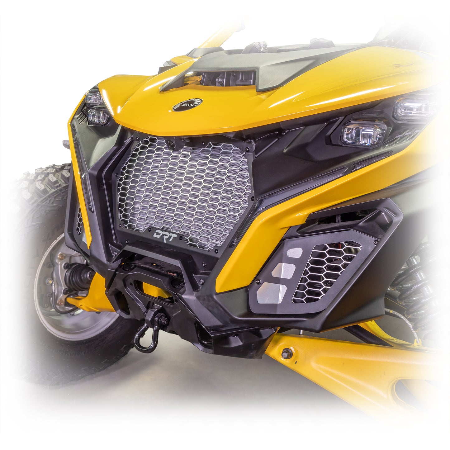 DRT Motorsports Can Am Maverick R Aluminum Front Grill Kit close left view #2