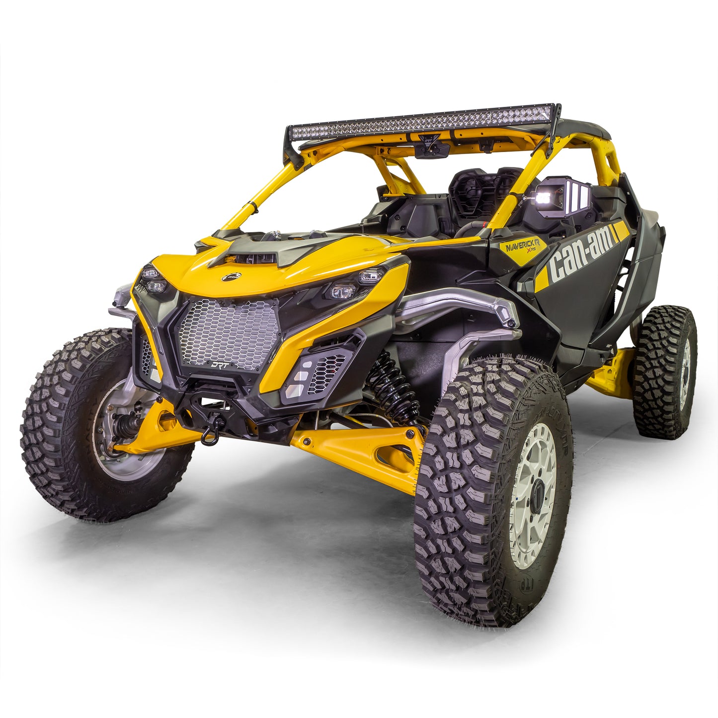 DRT Motorsports Can Am Maverick R Aluminum Front Grill Kit full view color