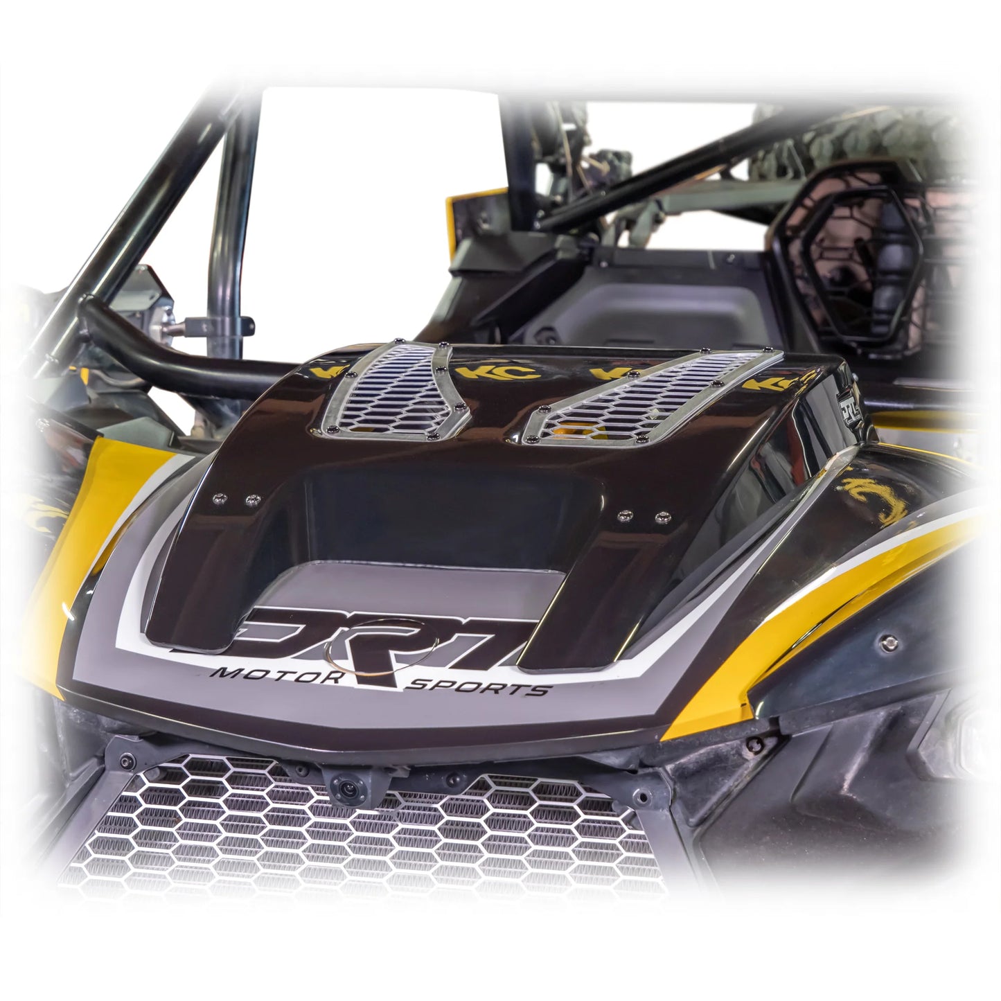 DRT Motorsports Can Am MAVERICK R X XRS 2024+ Vented ABS Hood Scoop Mounted Front side view