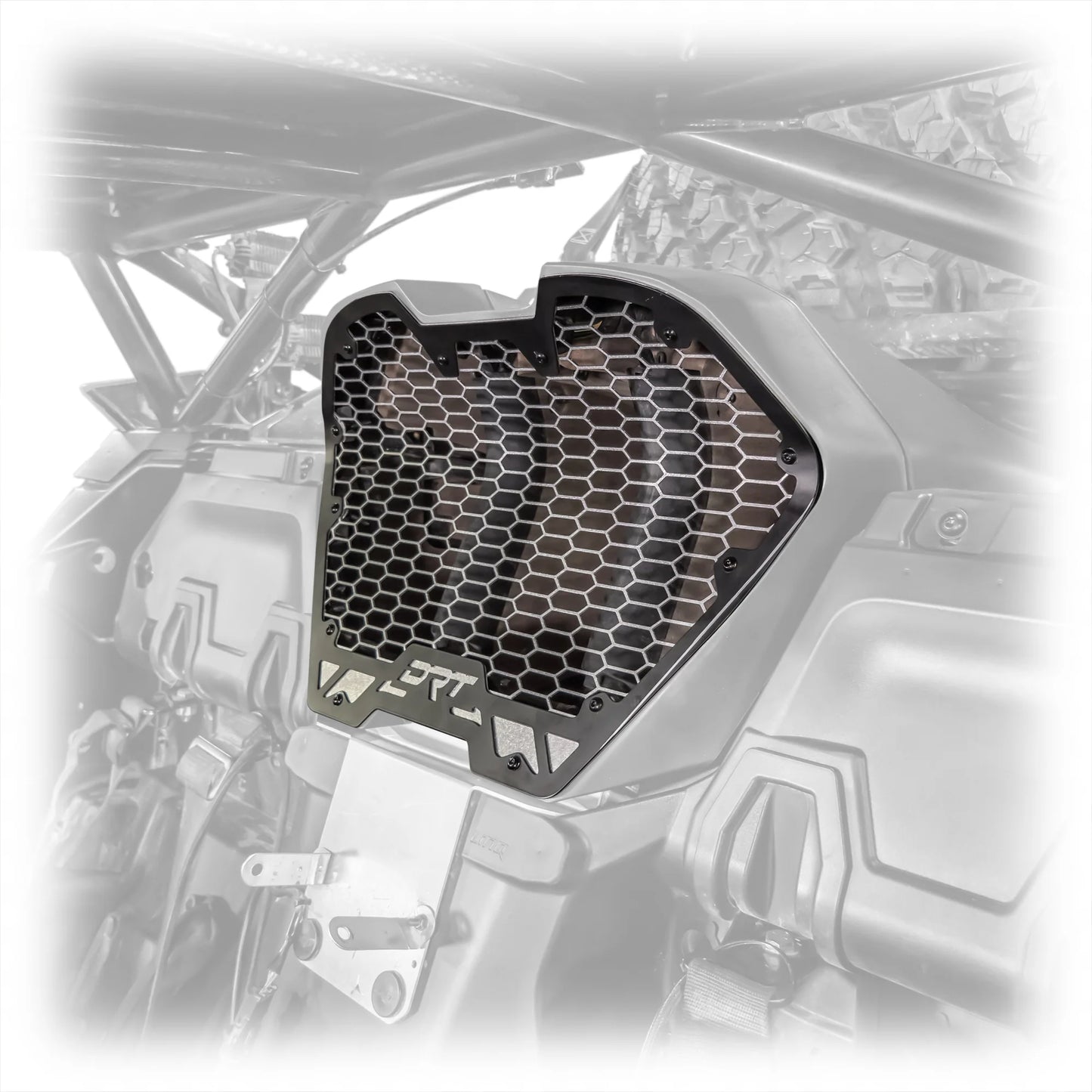 DRT Aluminum Air Intake Vent Grill Kit Can Am Maverick R 2024+Side B/W