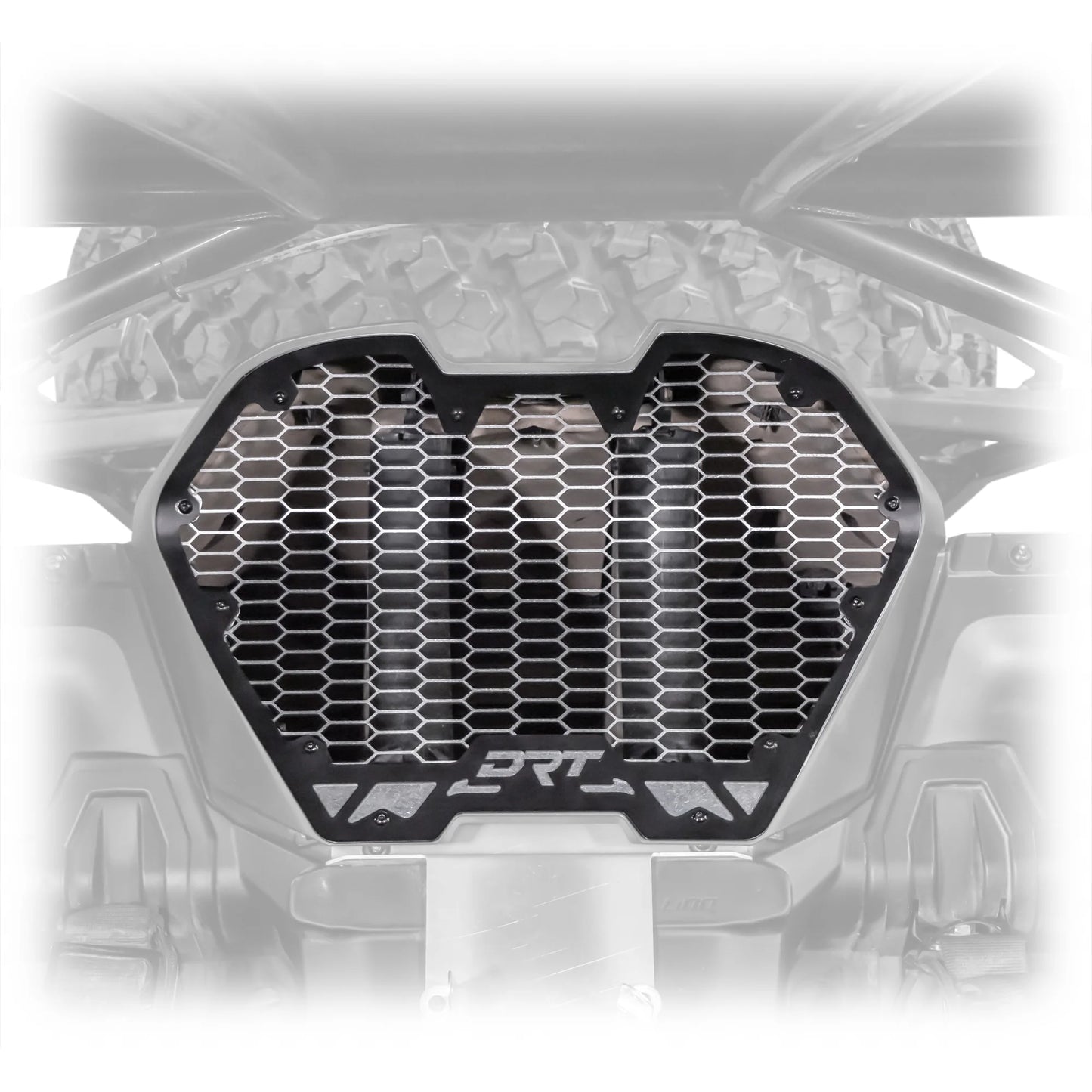 DRT Aluminum Air Intake Vent Grill Kit Can Am Maverick R 2024+ b/w center view
