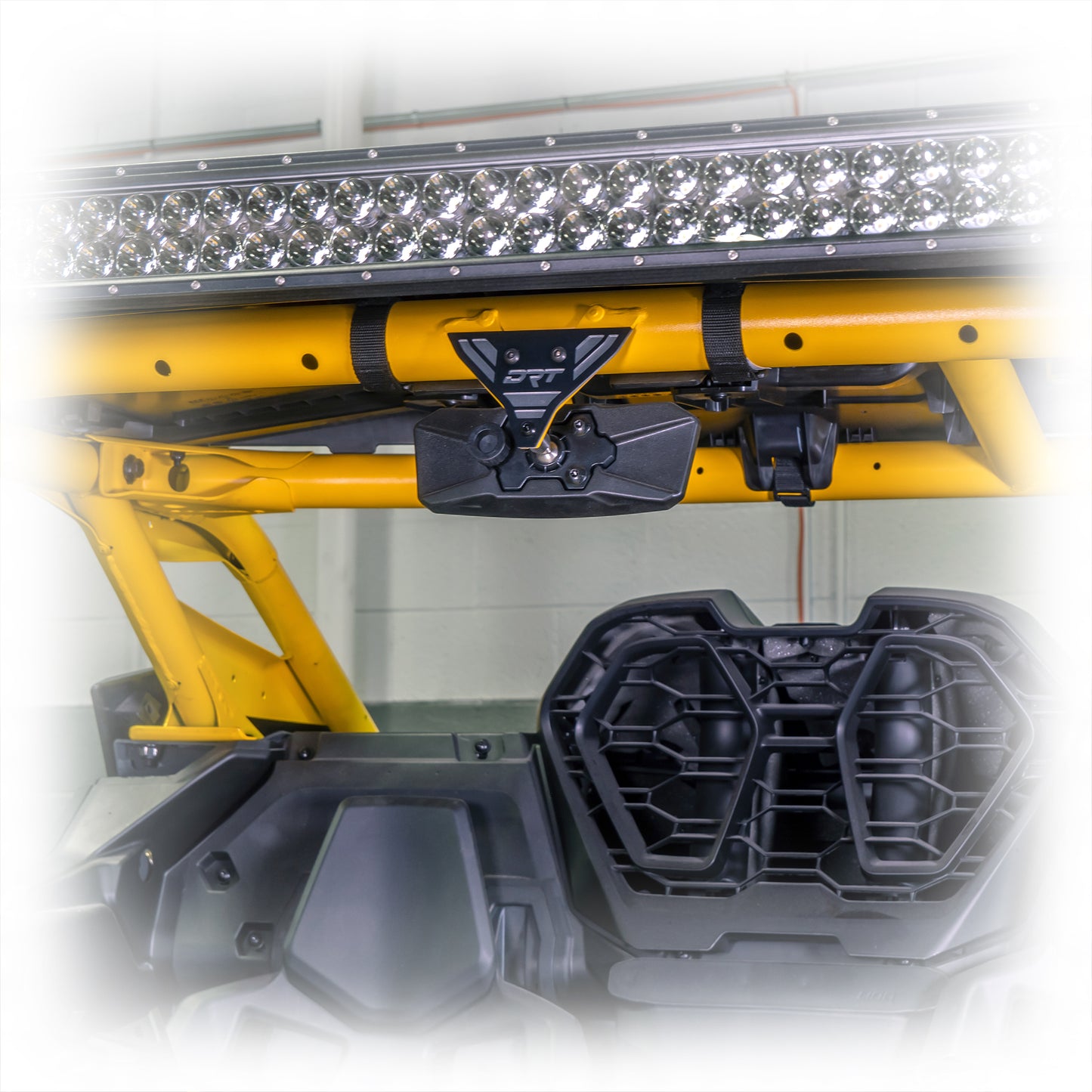 DRT Motorsports CanAm Maverick X3 / R Center Mirror Tab Cover Plate for OEM Cage with mirror mounted