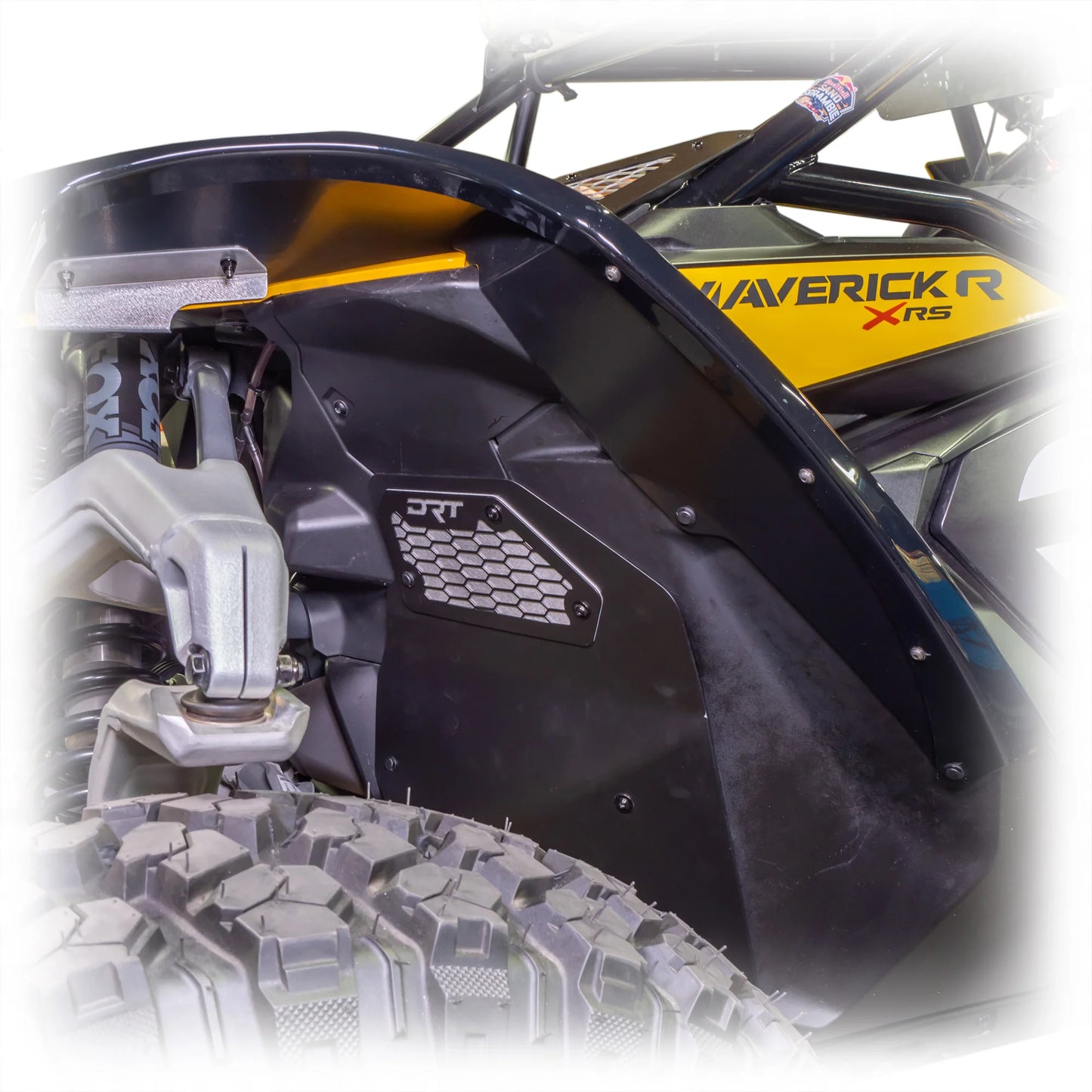 DRT CAN AM MAVERICK R X / XRS 24+ Aluminum Front Inner Fender Rock Guards Drivers Close