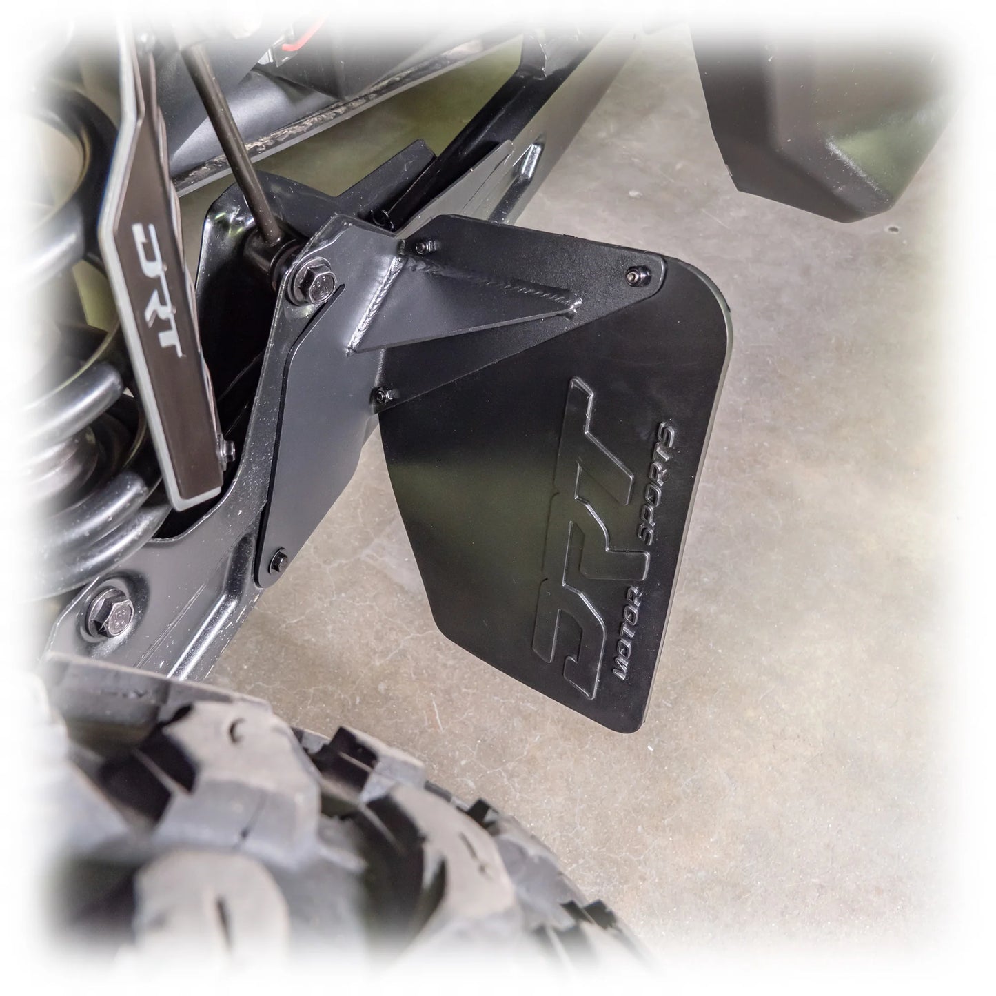 DRT Billet Aluminum Extended Rear Mud Rock Flap Guards Guard CAN AM MAVERICK X3 2017+ Back View