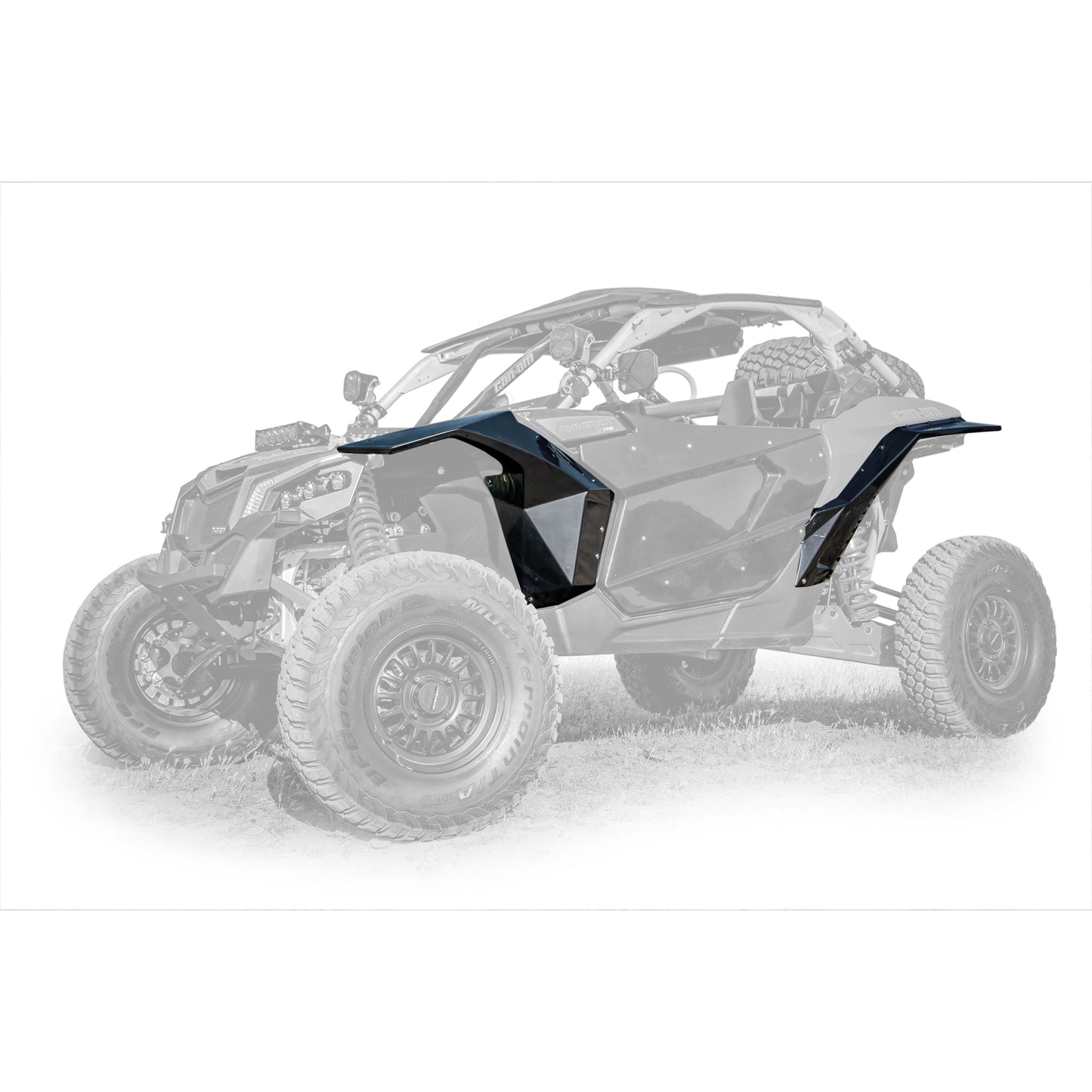 DRT Motorsports Can Am X3 2017+ ABS Extended Fenders Front and Rear side view