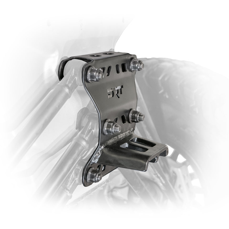 DRT Motorsports Can Am Maverick X3 2017+ Dual Sheer Radius Rod Plate close side view