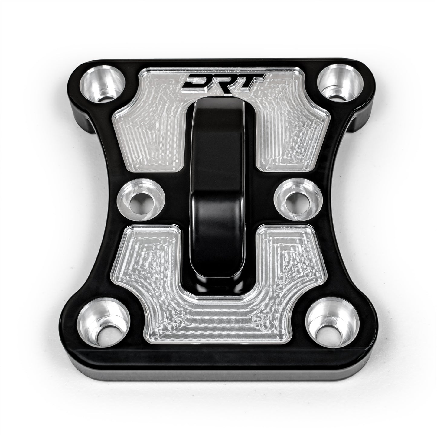 DRT Motorsports Can Am Maverick X3 2017+ Billet Radius Rod Plate Black straight lower view