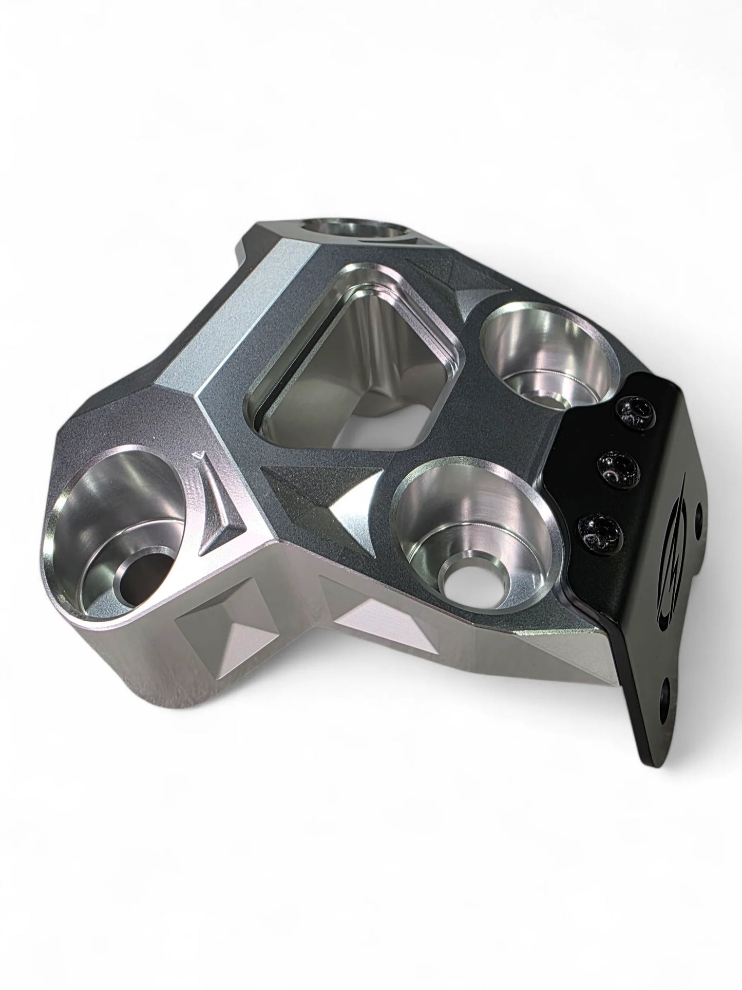 Metal mechanical component on a white background