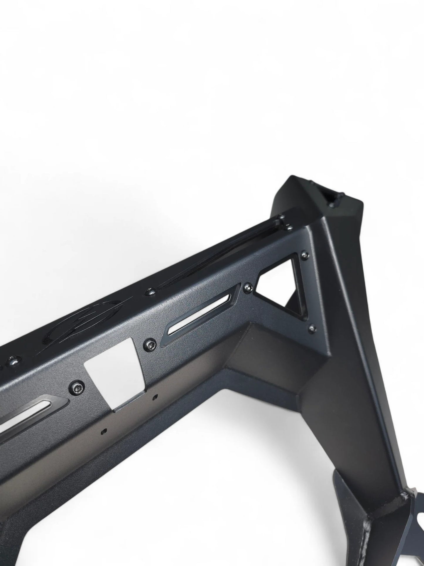 Black metal frame on a white background