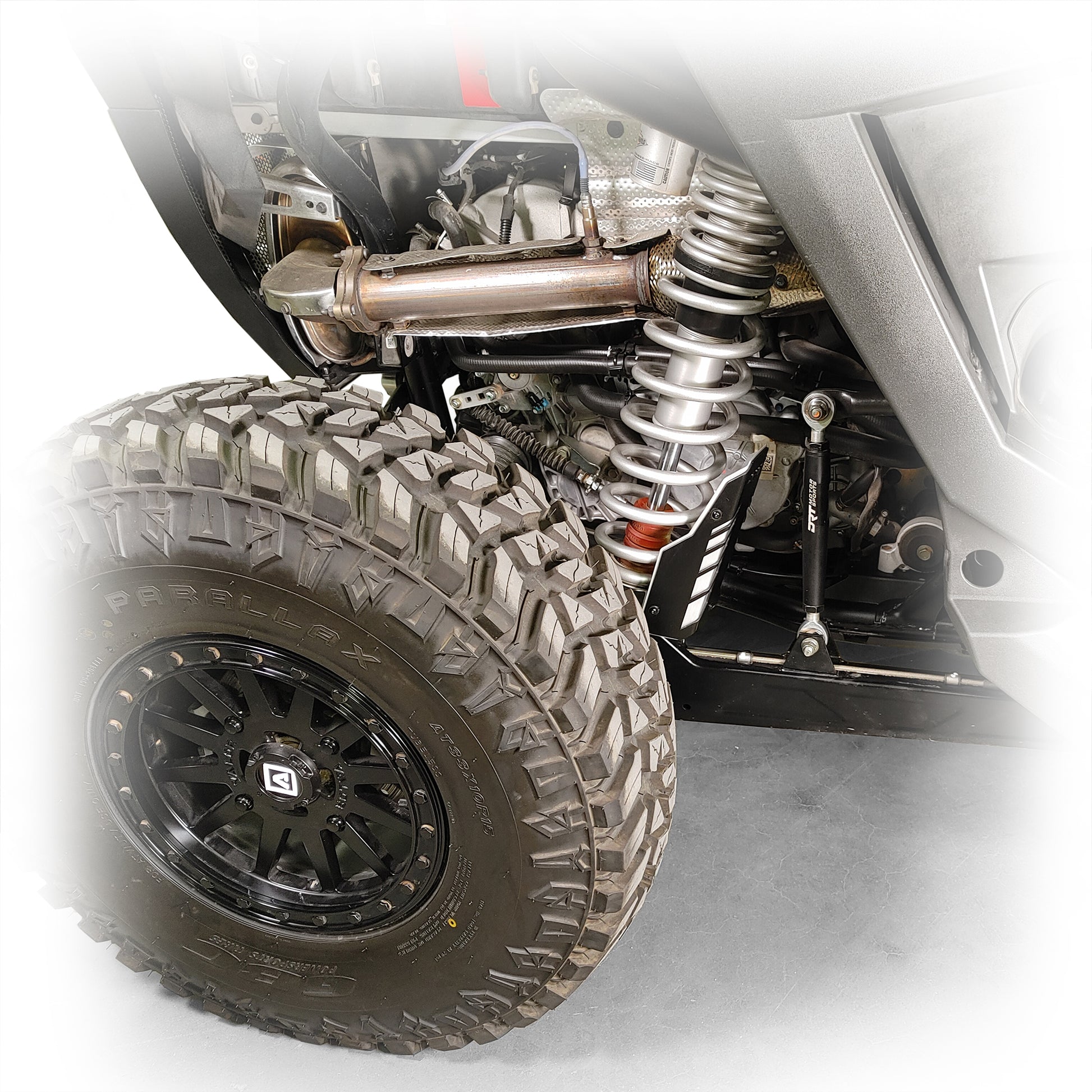 DRT Shock Guard Kit 3.0 in Shock on machine side view