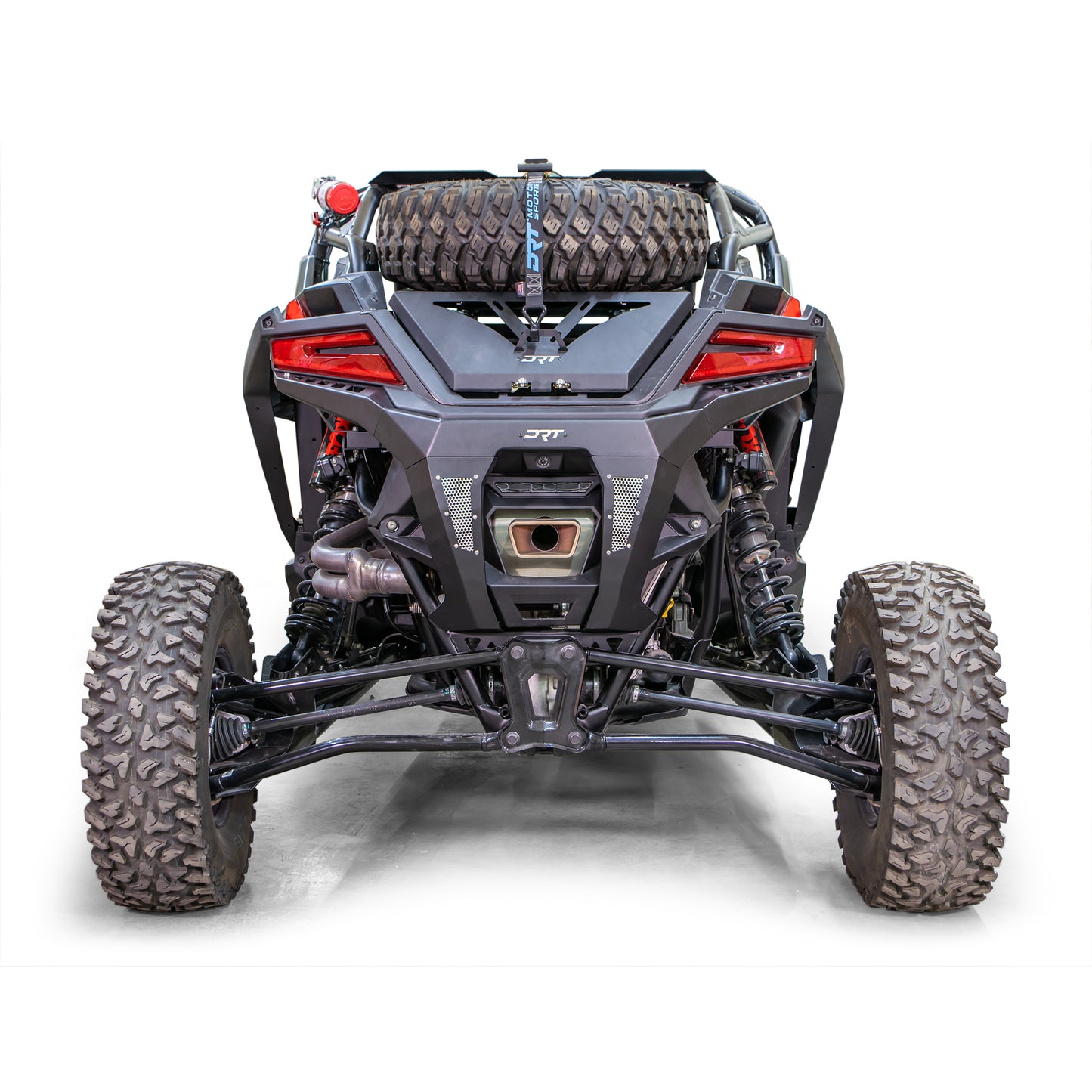 DRT Motorsports Polaris Pro R 2022+ Rear Bumper Black on machine full view