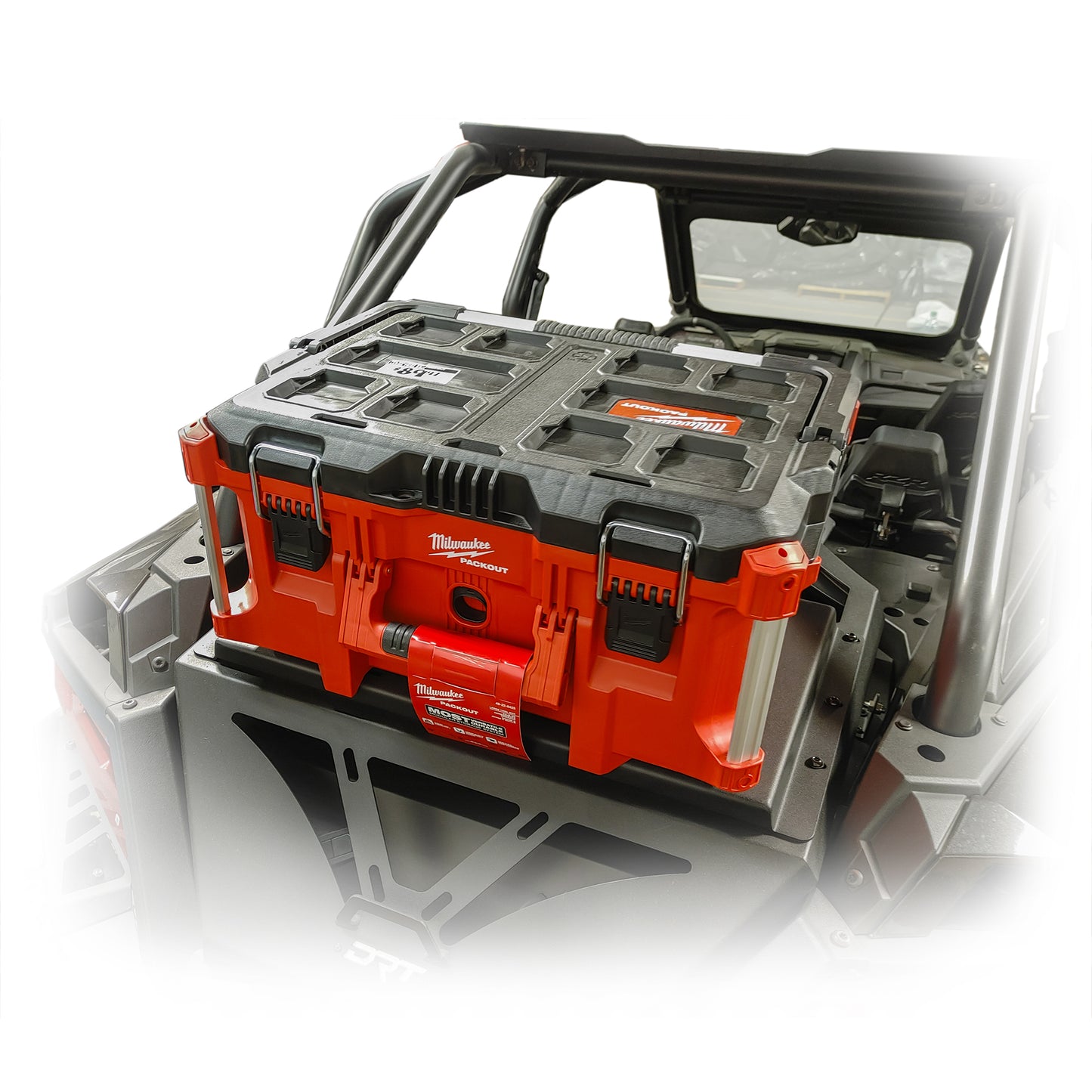 DRT Motorsports Polaris RZR Pro R / Turbo R / Pro XP 2022+ Packout Mount for Tire Carrier/Adventure Rack with packout