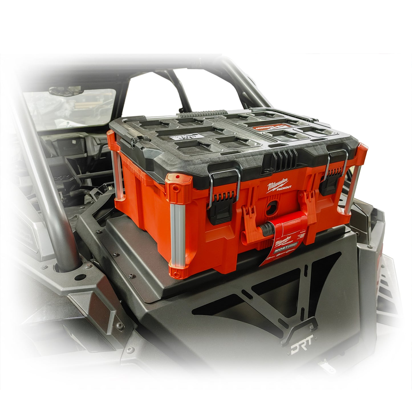 DRT Motorsports Polaris RZR Pro R / Turbo R / Pro XP 2022+ Packout Mount for Tire Carrier/Adventure Rack with packout side