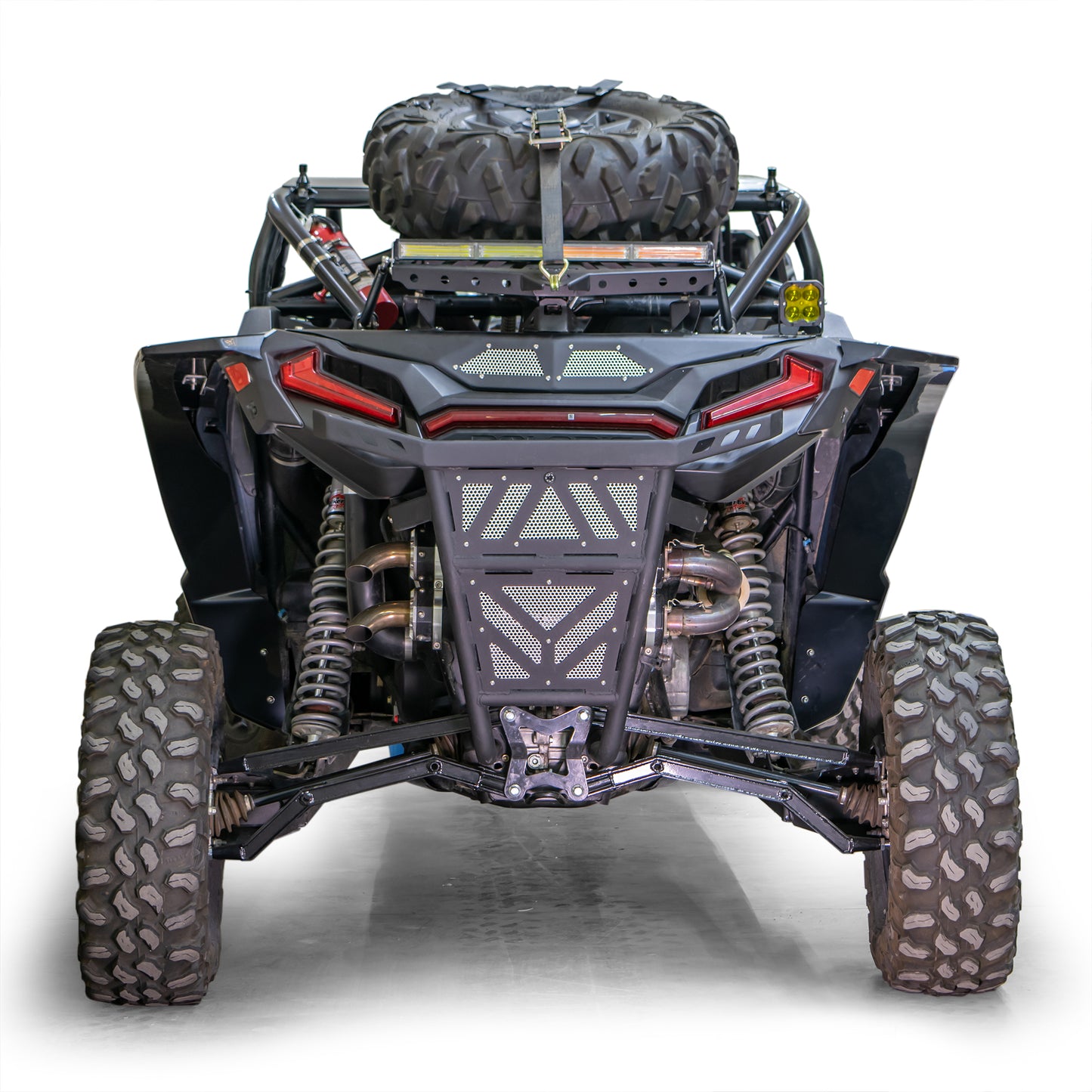 DRT Motorsports RZR XP 1000 / Turbo 2014+ Full Coverage ABS Fenders - Front and Rear Installed Rear View