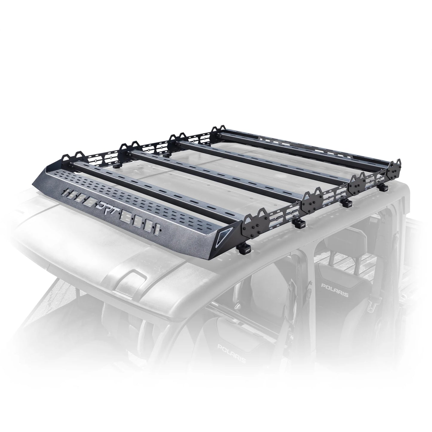 Car roof rack system on a white background