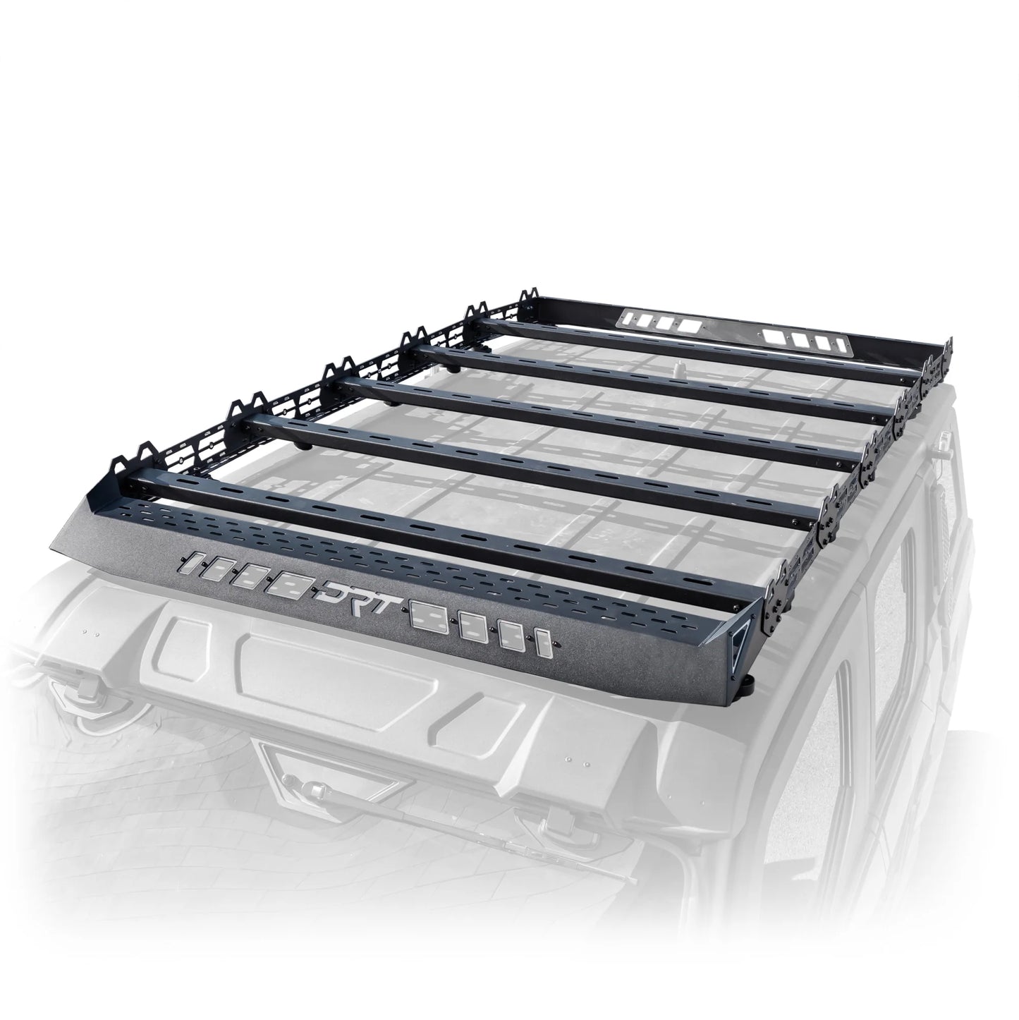 Car roof rack system on a white background