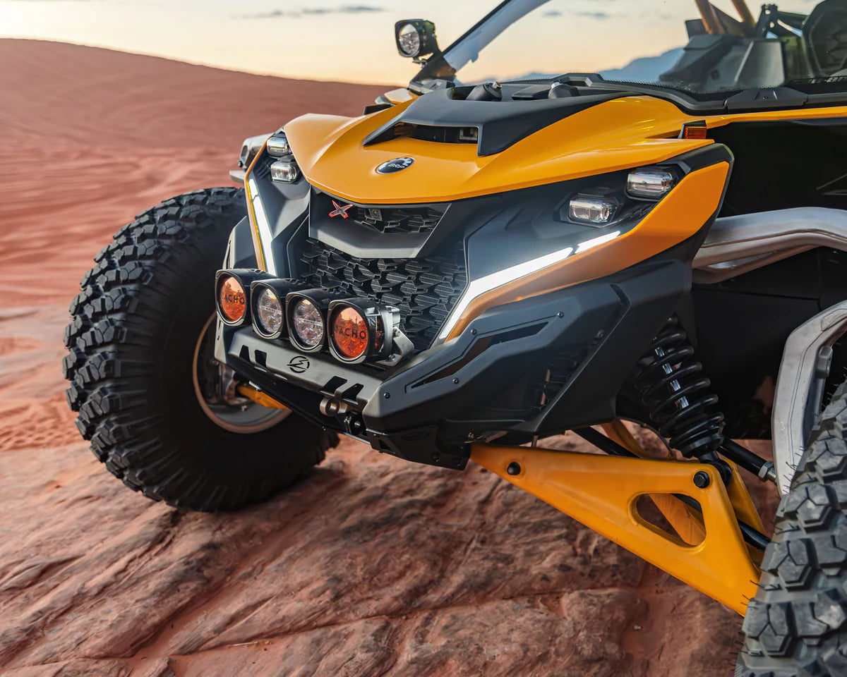 Elektric Offroad Volt Winch Front Bumper Maverick R / Max 2024+ Mounted side view dunes