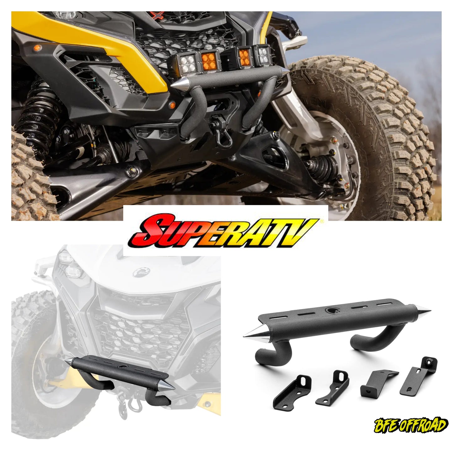 SuperATV Heavy Duty Front Bumper Can-Am Maverick R / Max 2024+