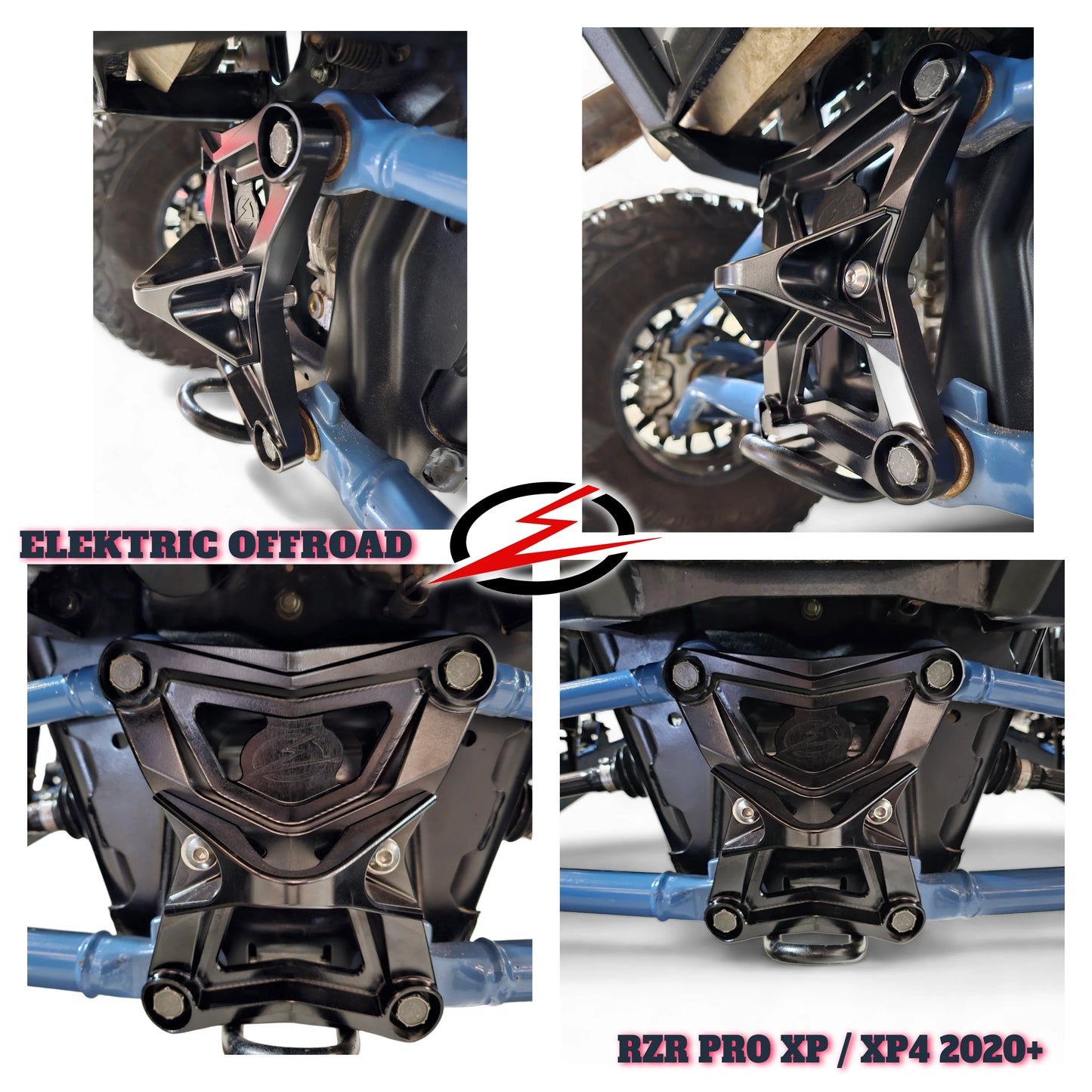 Elektric Offroad Billet Radius Rod Plate W/ Tow Hook Polaris Pro XP / XP4 2020+ promo Pic