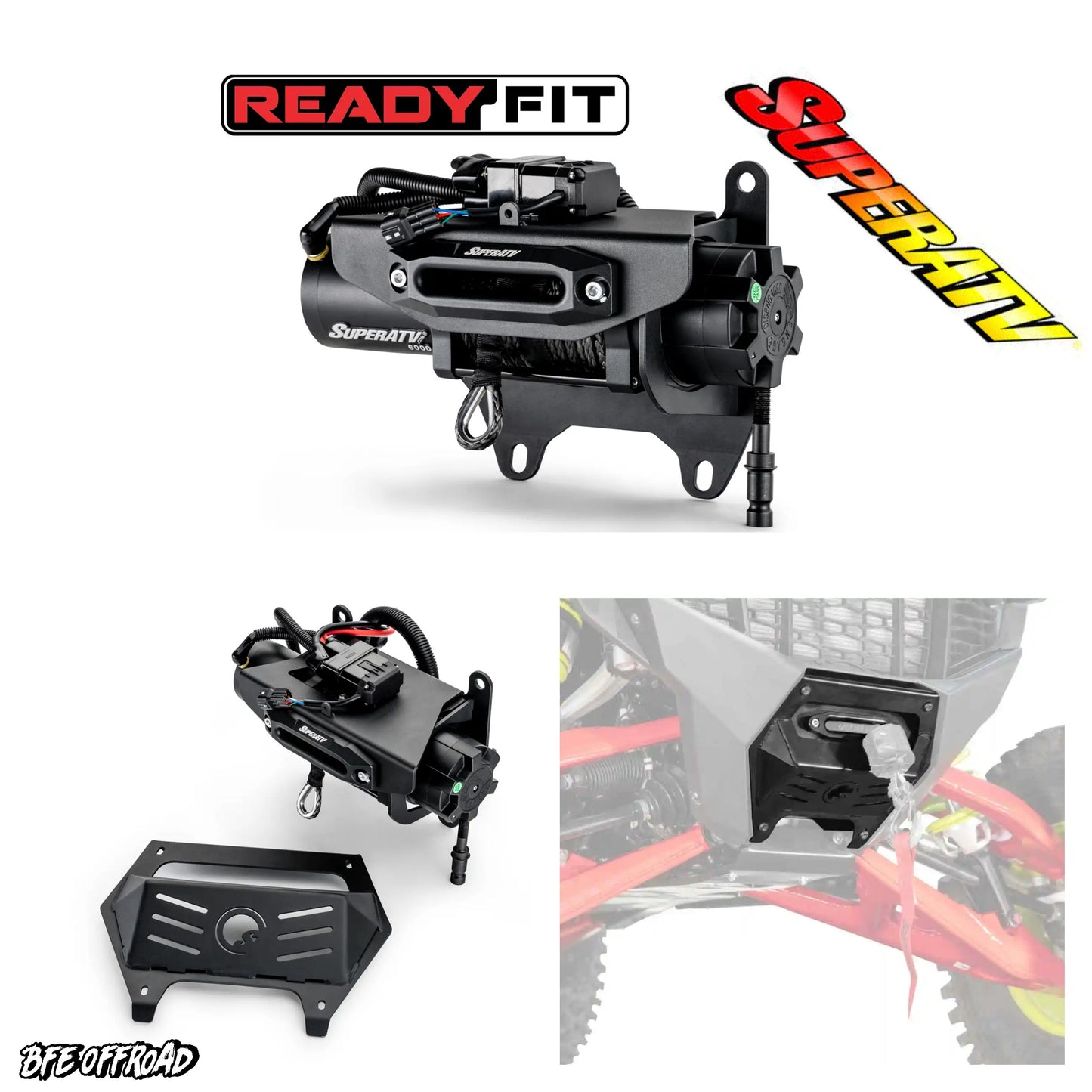 SuperATV POLARIS RZR PRO R 2022+ Ready-Fit Winch Plug & Play W/ Mount