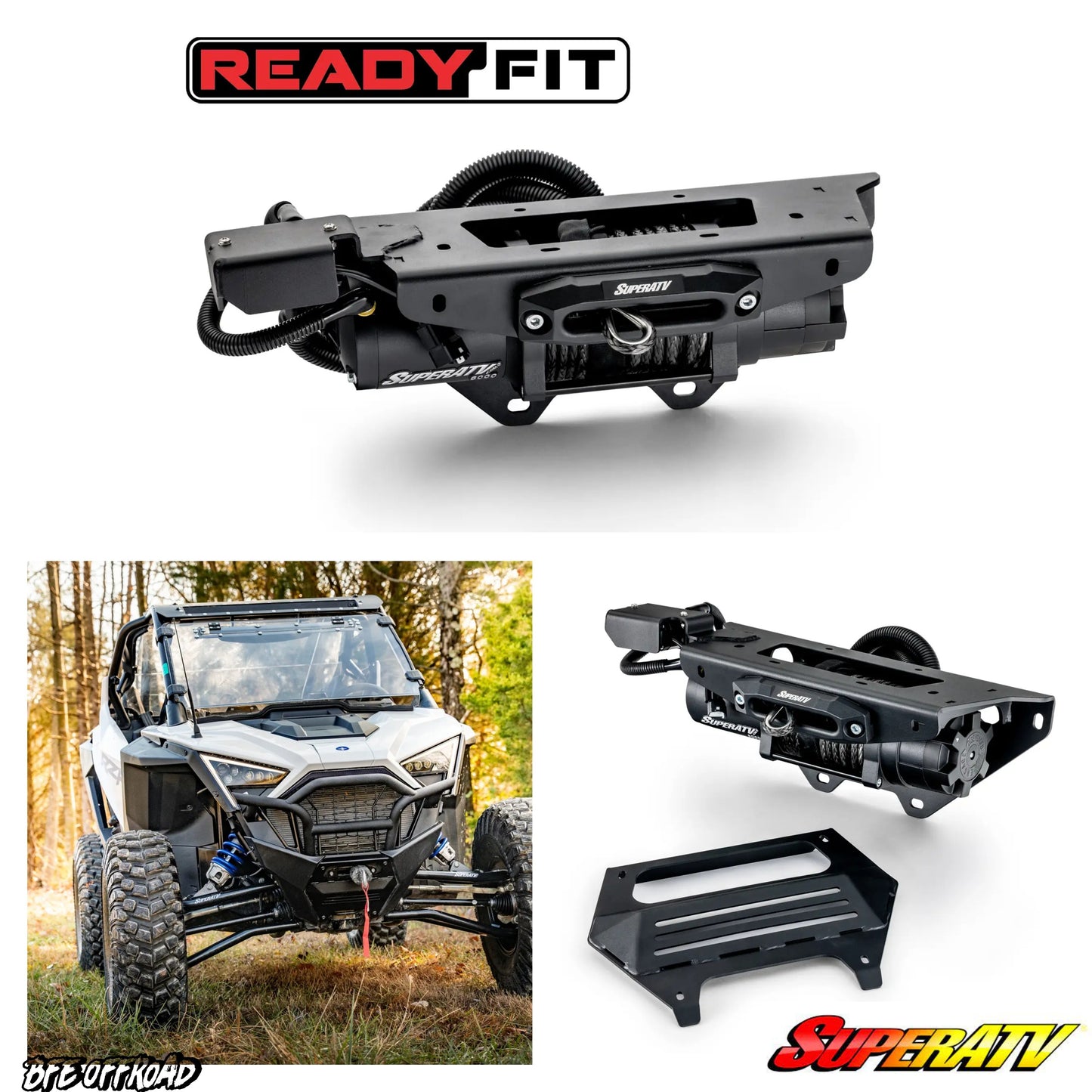 SuperATV POLARIS RZR PRO XP 2020+ Ready-Fit Winch Plug & Play W/ Mount