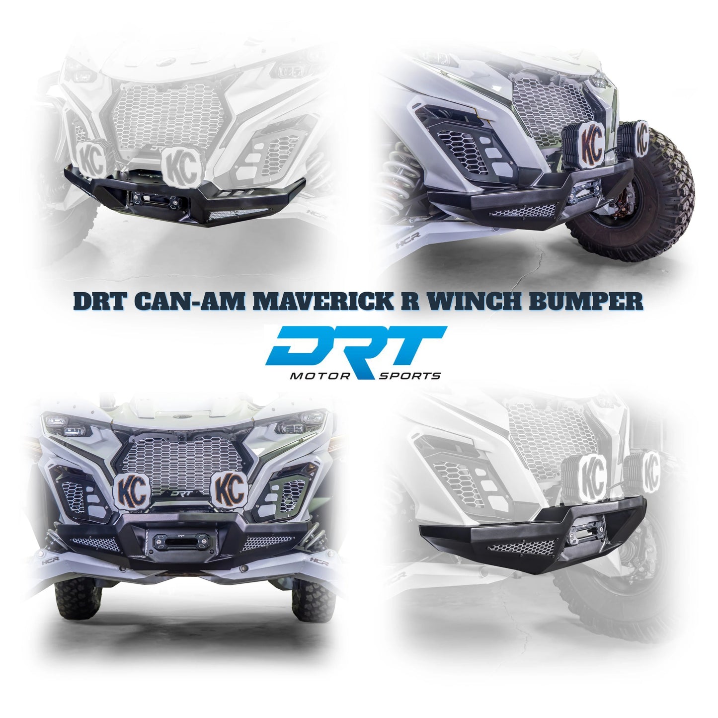 DRT Front Winch Bumper Guard W Mesh Inserts Black Fits: CAN-AM MAVERICK R 2024+ Promo Pic