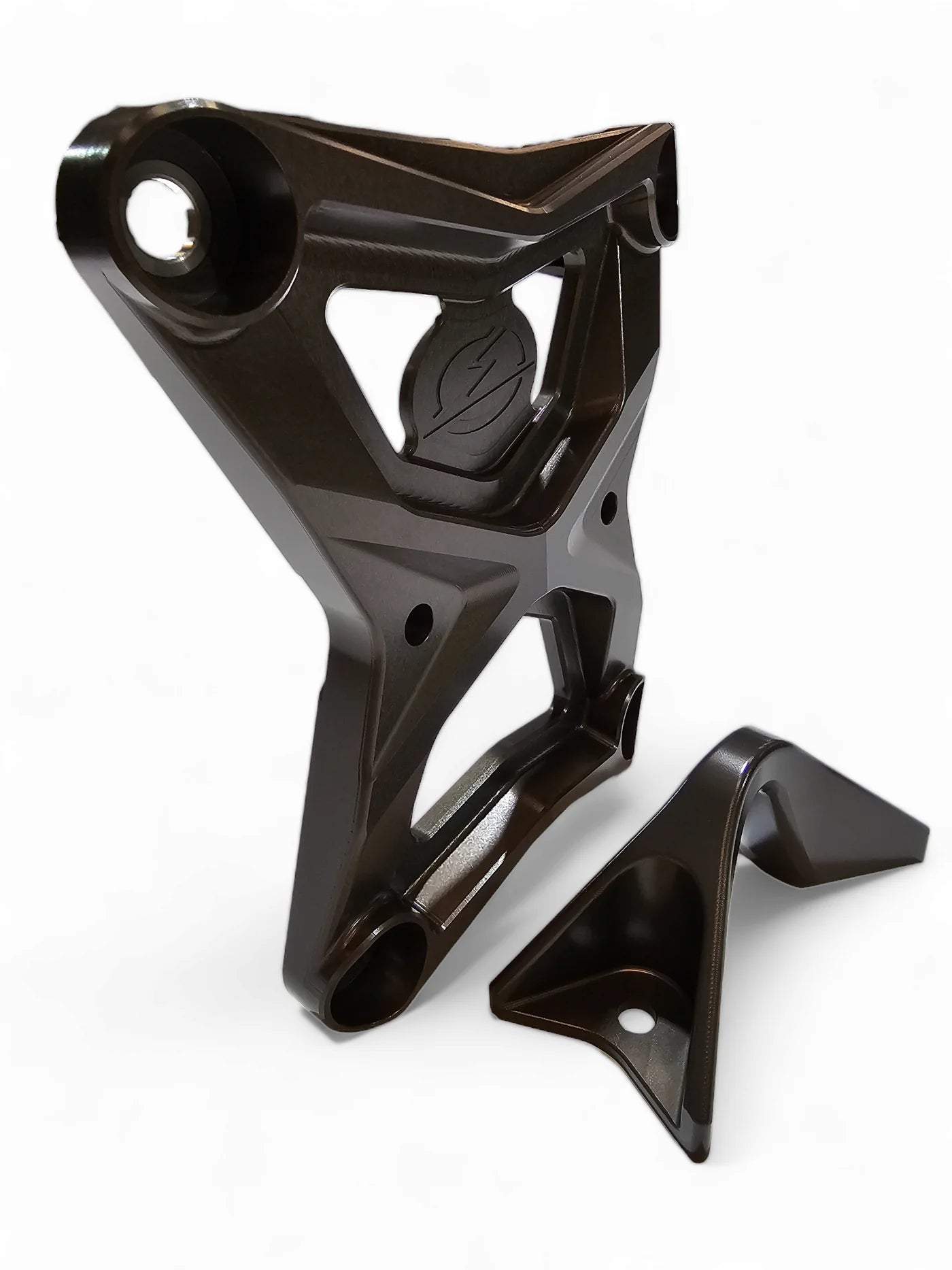 Elektric Offroad Billet Radius Rod Plate W/ Tow Hook Polaris Pro XP / XP4 2020+ Gun Metal Side View