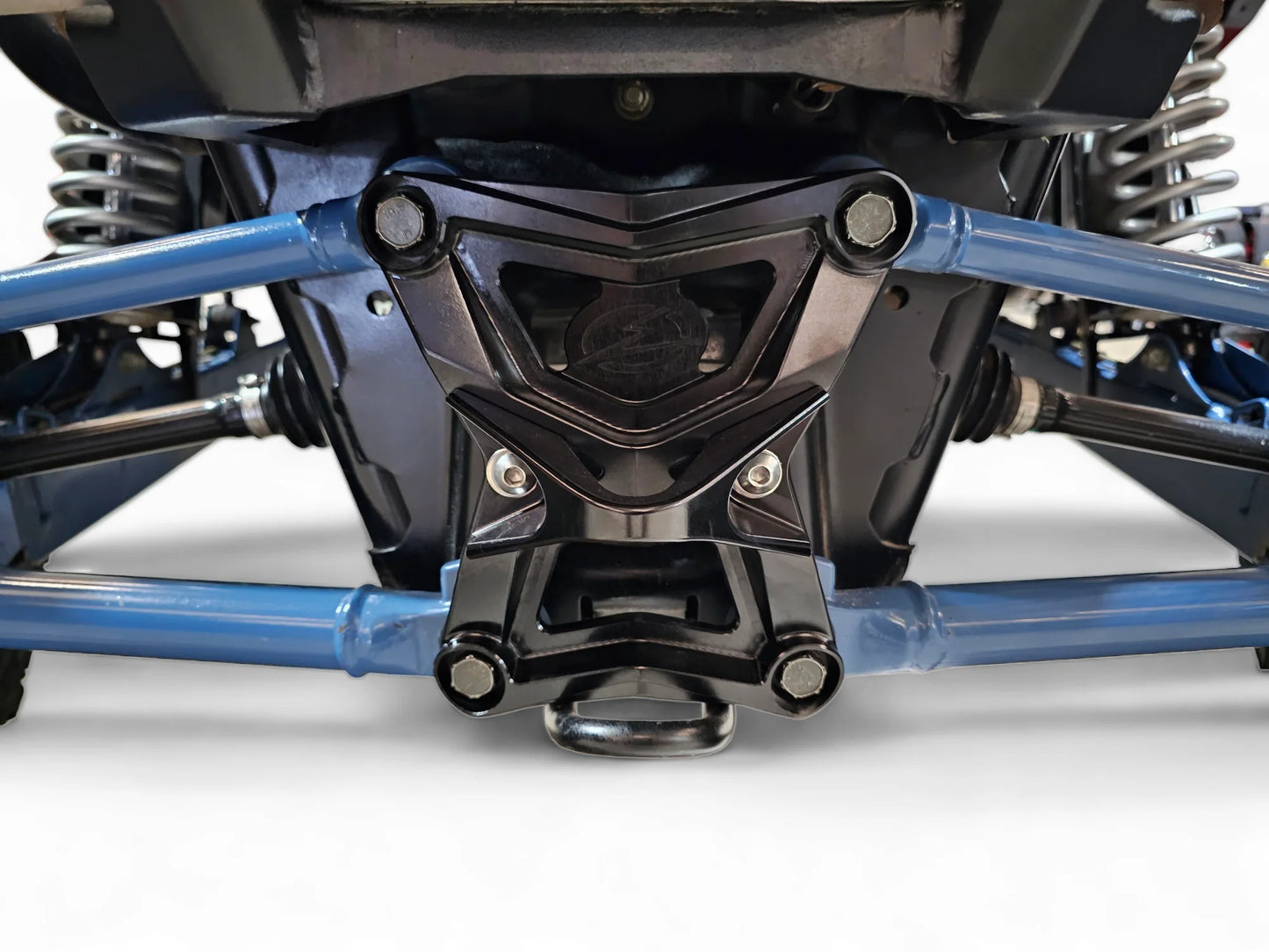 Elektric Offroad Billet Radius Rod Plate W/ Tow Hook Polaris Pro XP / XP4 2020+ Black Rear View