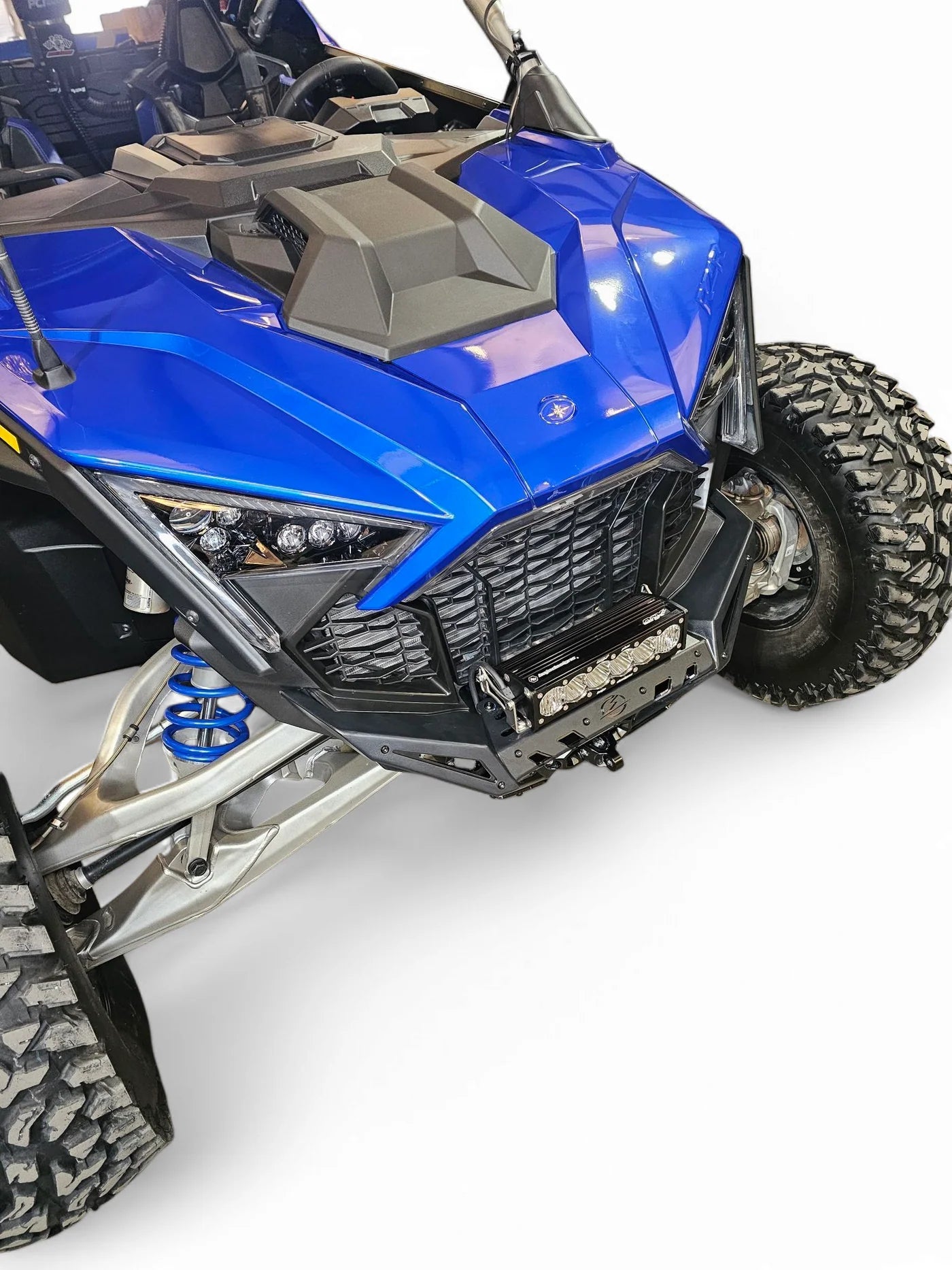 ELEKTRIC OFFROAD VOLT FRONT WINCH BUMPER POLARIS RZR PRO R TURBO R PRO S 2022+ mounted 22-24 top view