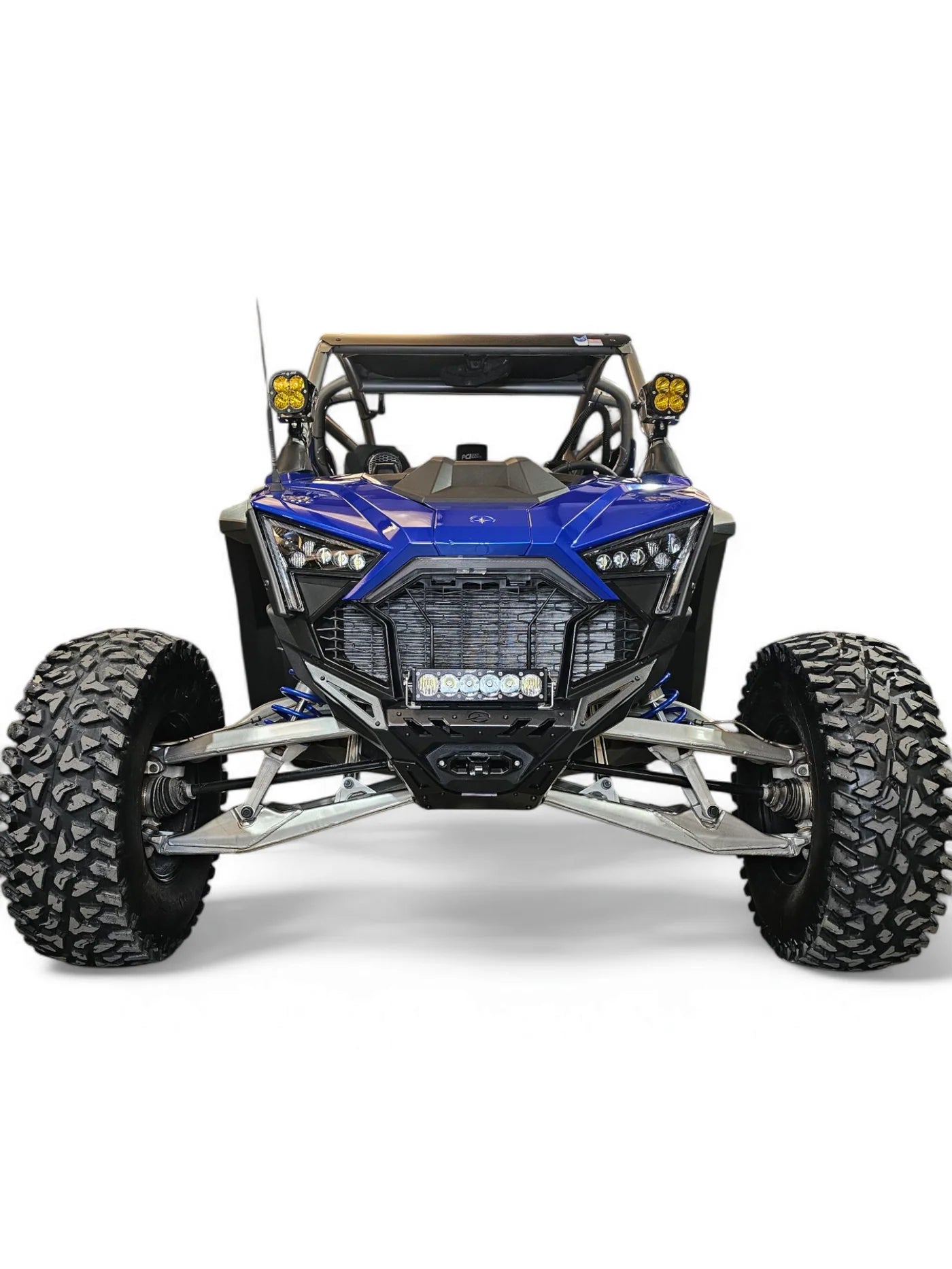 ELEKTRIC OFFROAD VOLT FRONT WINCH BUMPER POLARIS RZR PRO R TURBO R PRO S 2022+ mounted 22-24 front view