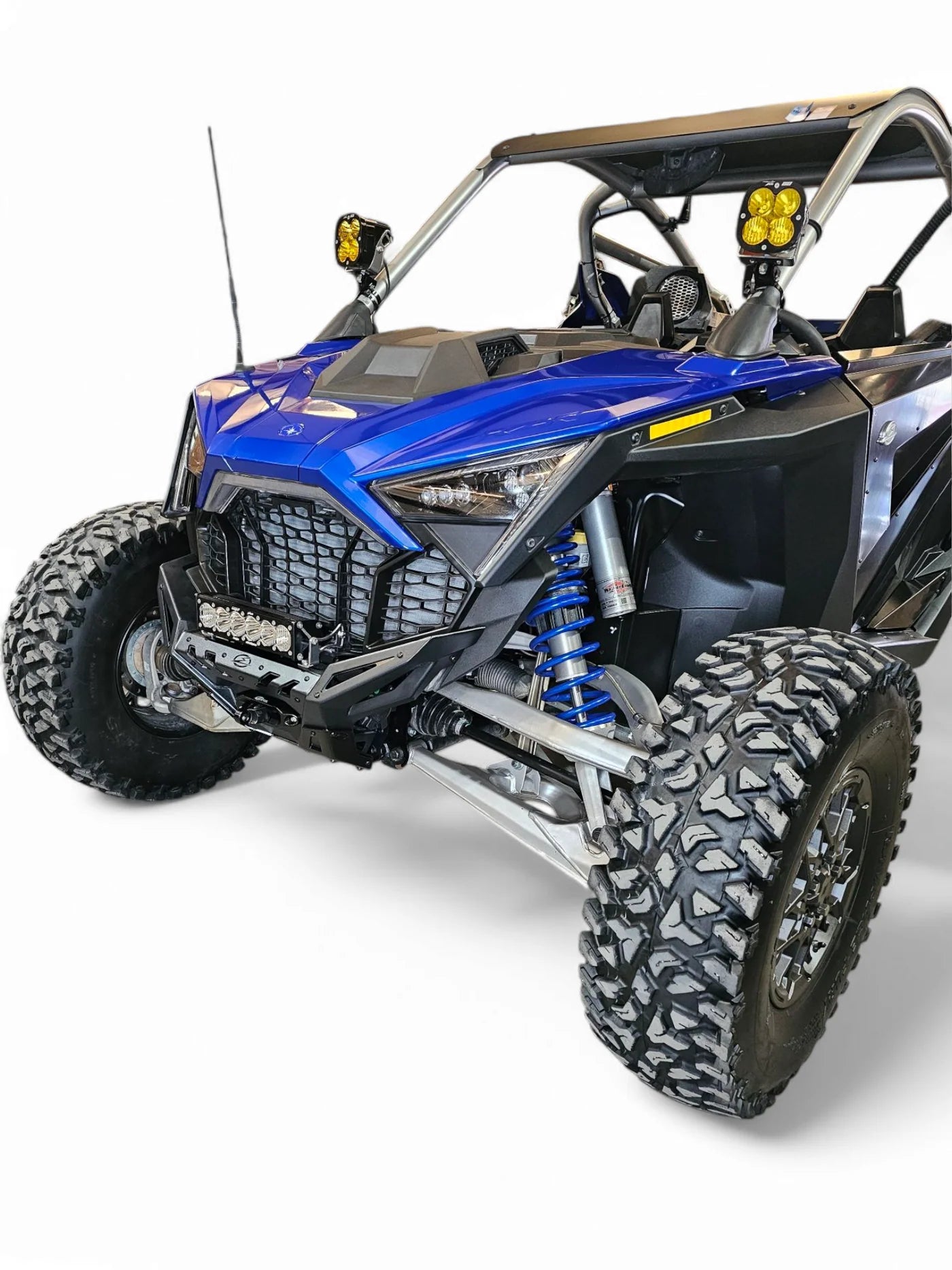 ELEKTRIC OFFROAD VOLT FRONT WINCH BUMPER POLARIS RZR PRO R TURBO R PRO S 2022+ mounted 22-24 side view