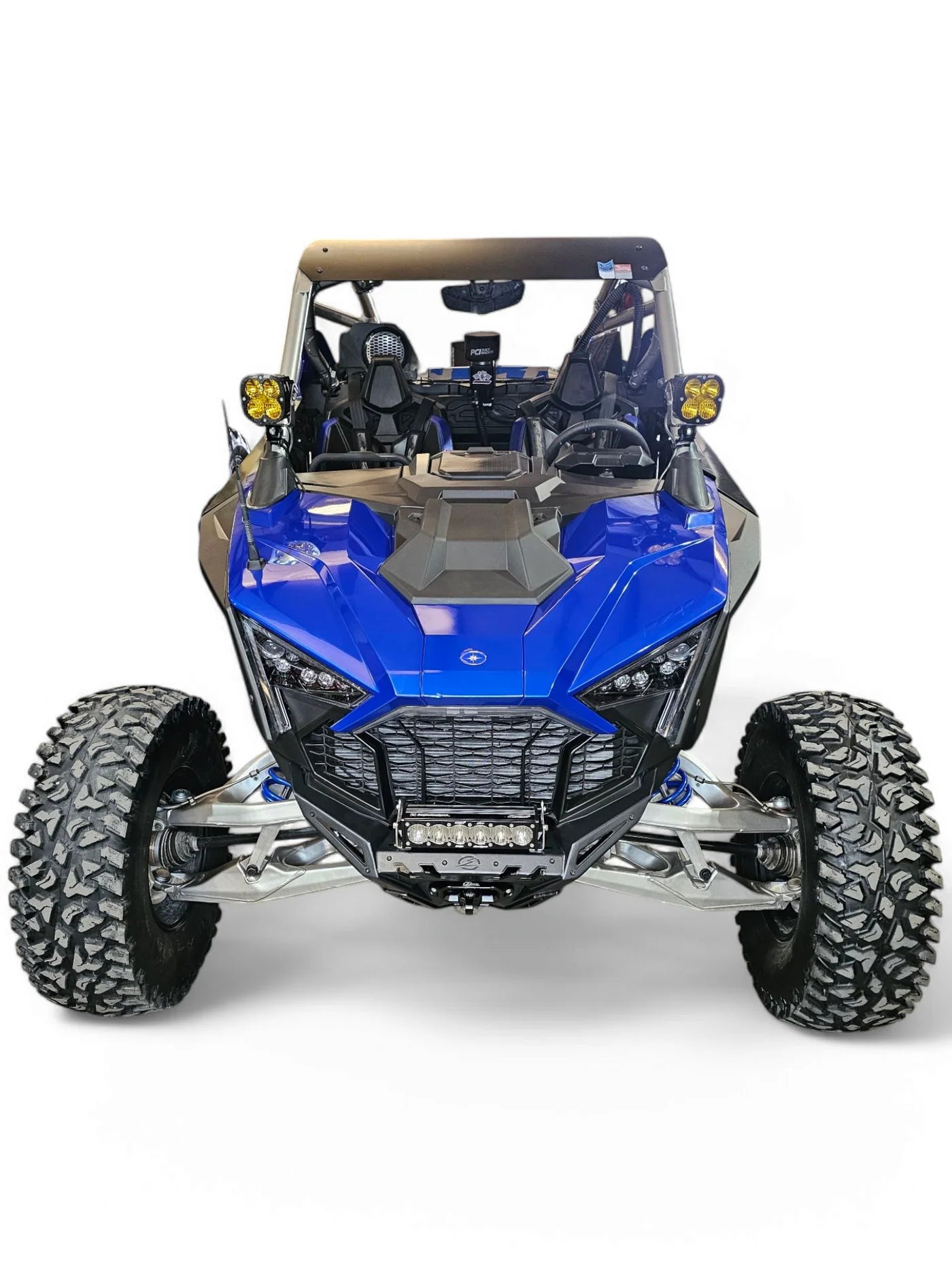 ELEKTRIC OFFROAD VOLT FRONT WINCH BUMPER POLARIS RZR PRO R TURBO R PRO S 2022+ mounted 22-24 top view