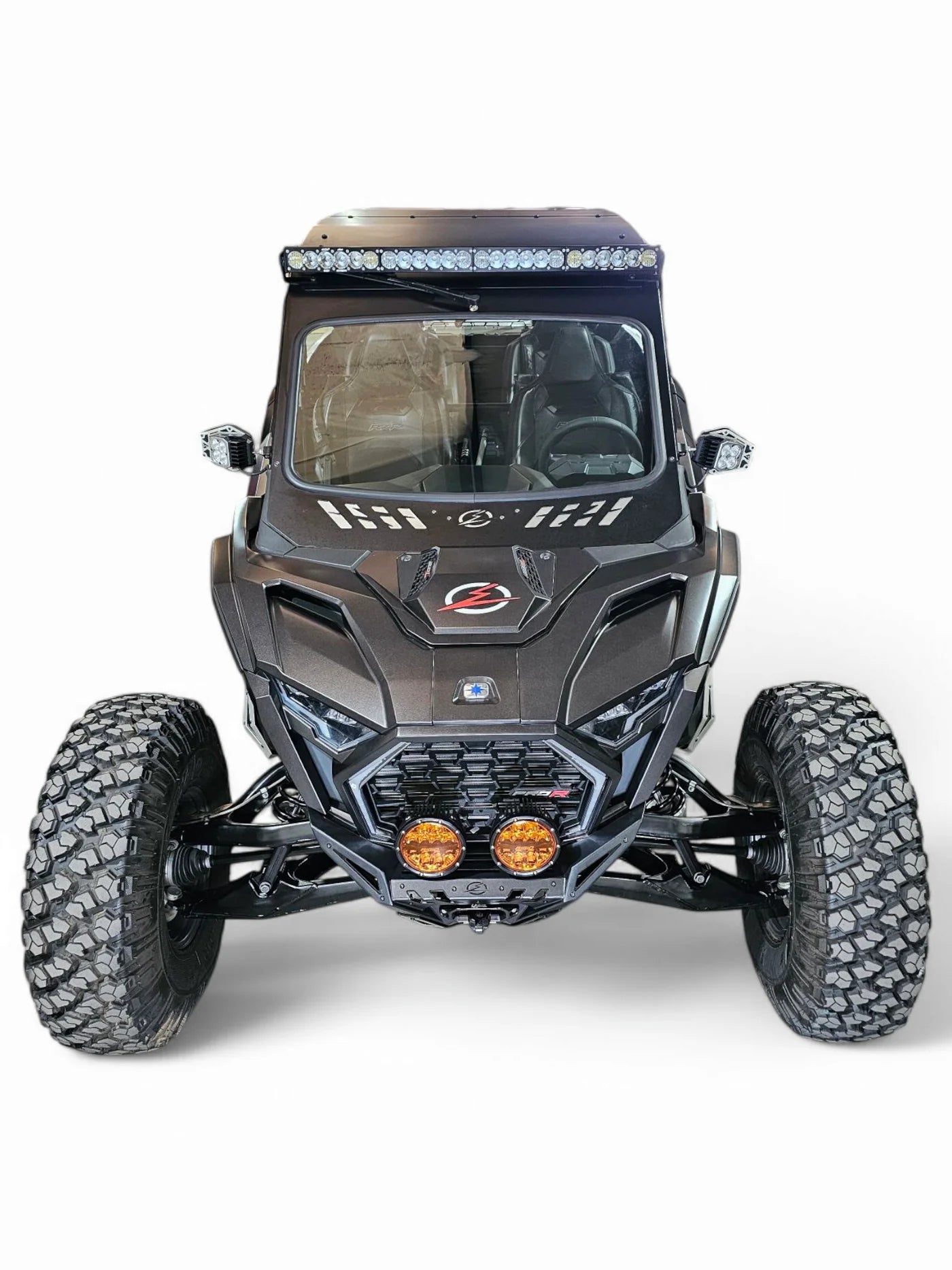 ELEKTRIC OFFROAD VOLT FRONT WINCH BUMPER POLARIS RZR PRO R TURBO R PRO S 2022+ mounted 25 with lights