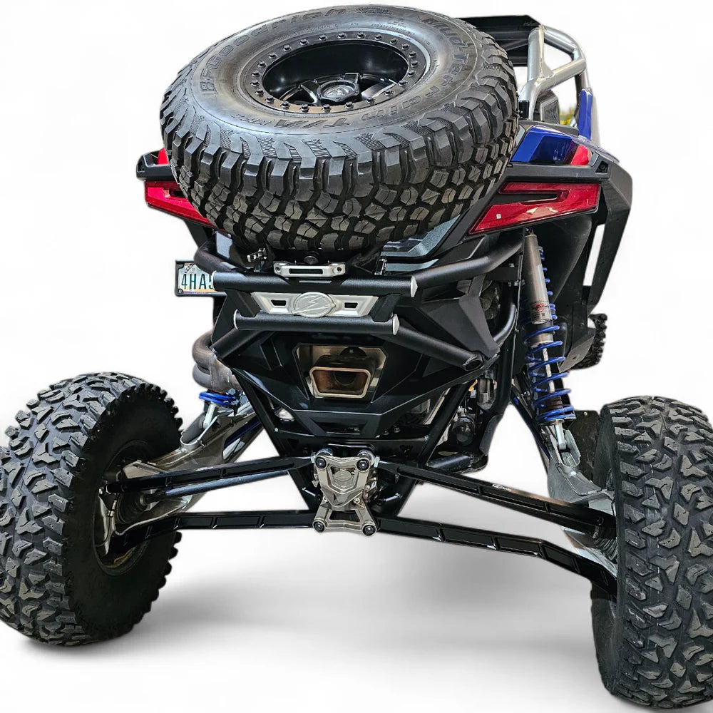 Off-road vehicle with large tires on a white background