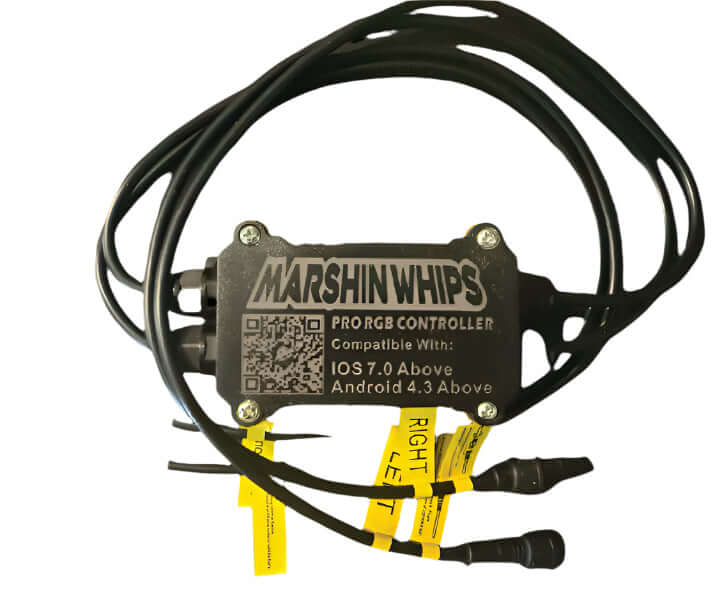Marshin Whips Pro RGB controller with cables on a white background