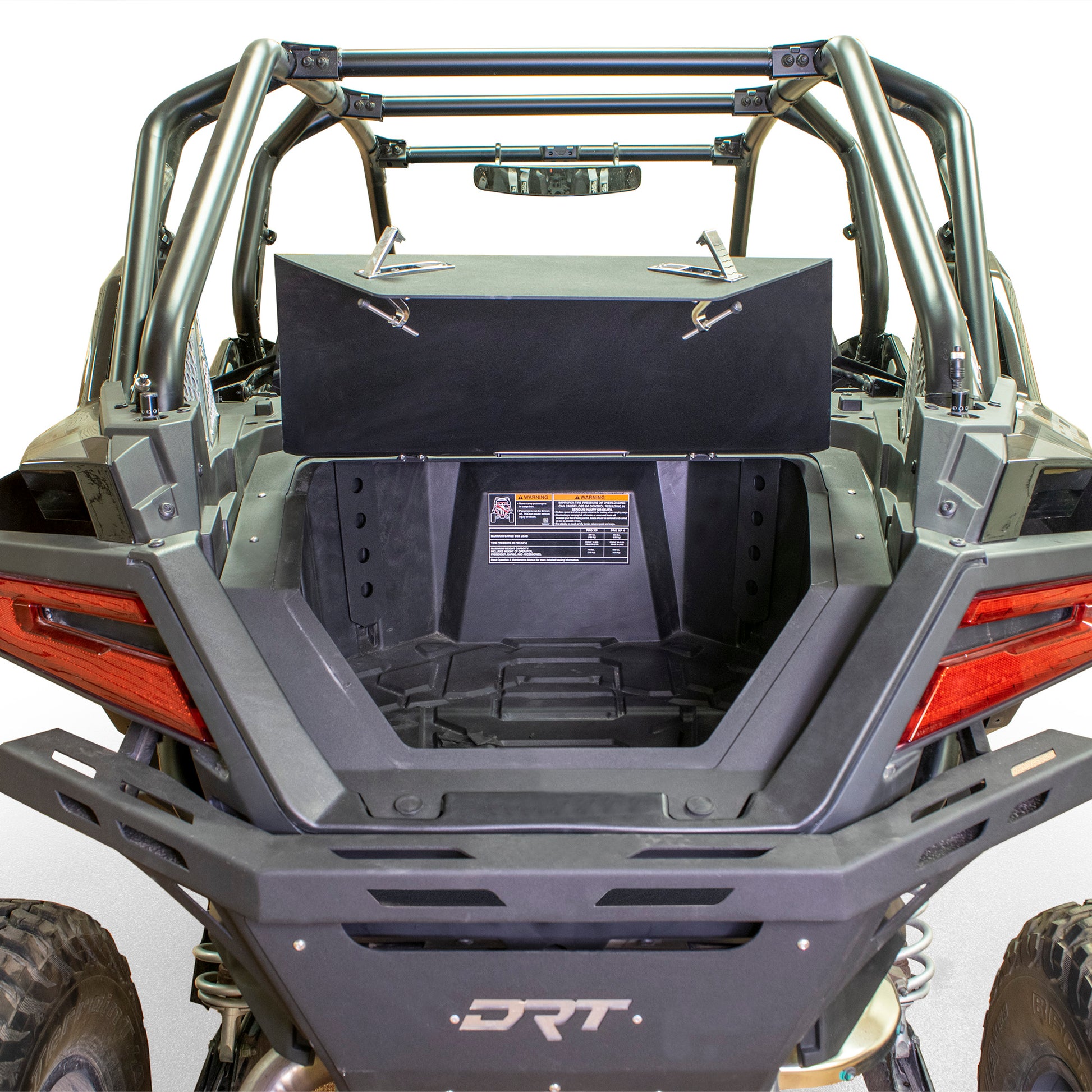DRT Motorsports RZR Pro XP / Turbo R 2020+ Aluminum Storage/Trunk Enclosure Lid Open