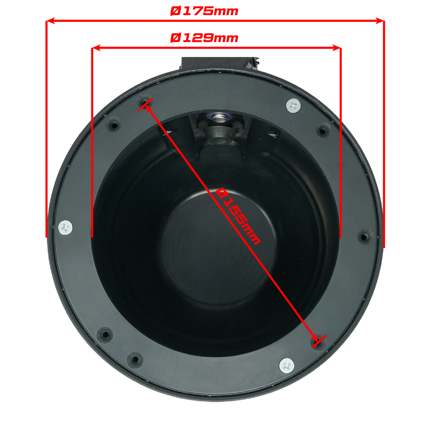 UTV Stereo 6.5" Cage Mount Speaker Pods Unloaded W 1.85" Clamps Can-Am Dimensions